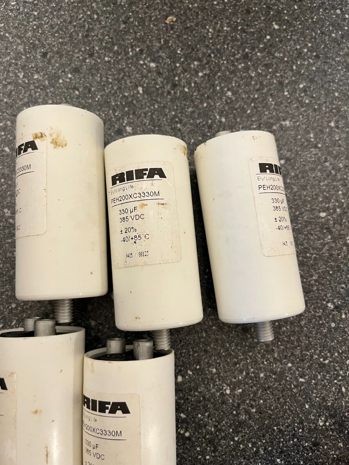 Bundle of 6 RIFA PEH200XC3330M Long Life Capacitors 330µF 385VDC ±20% -40/+85°C