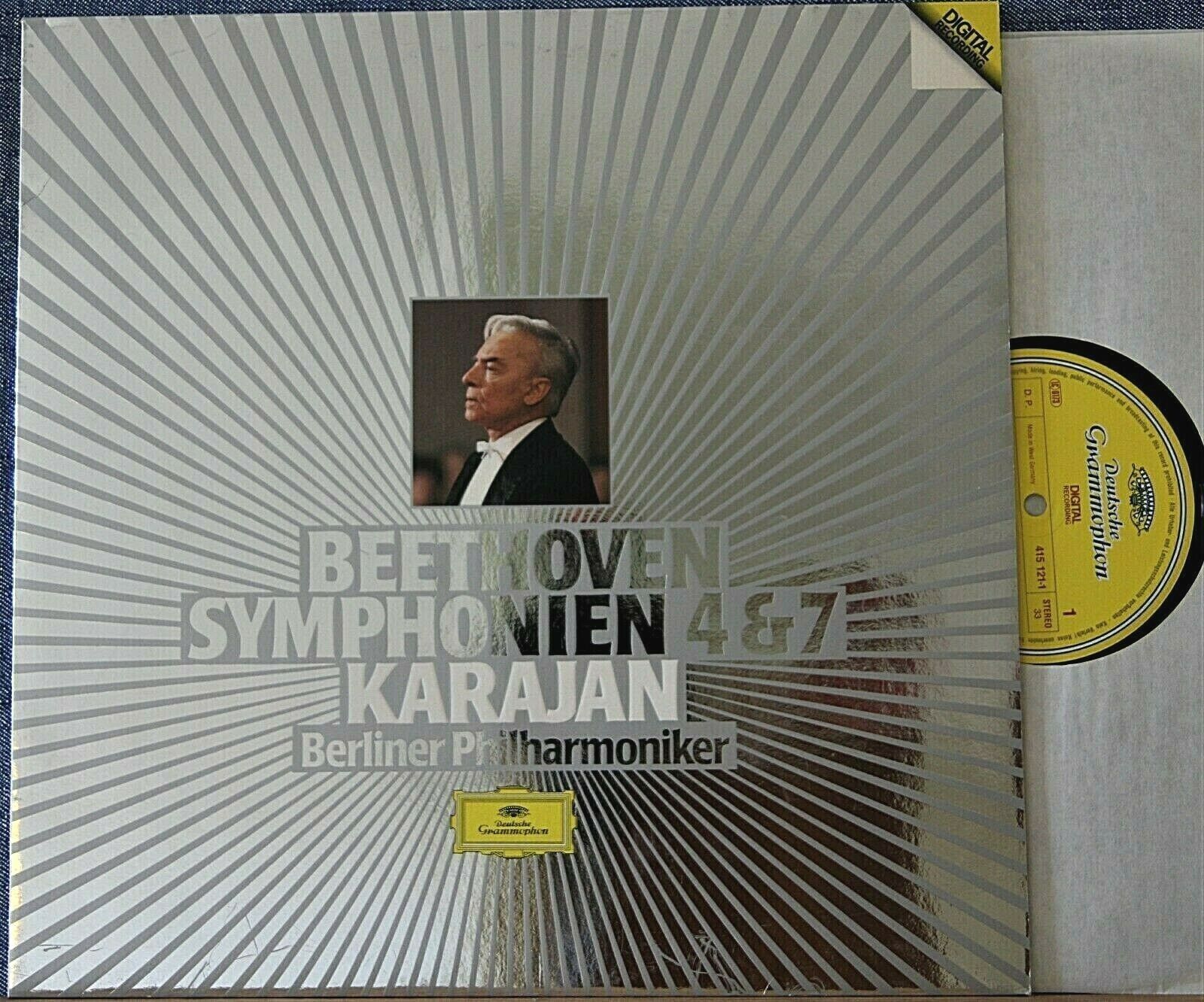 Karajan Beethoven (Symphonies 4 + 7) DGG 415 121 dig NM