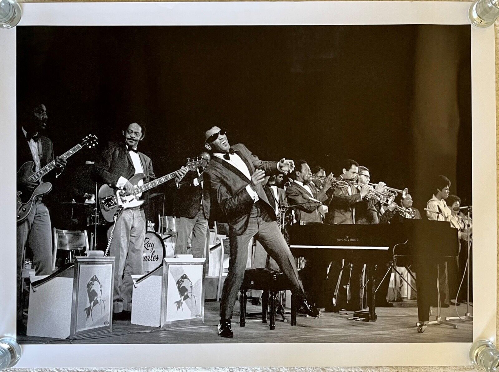 Huge Unique photo of Ray Charles 1969 1:1 by Jan Persson  Estate Sale signed