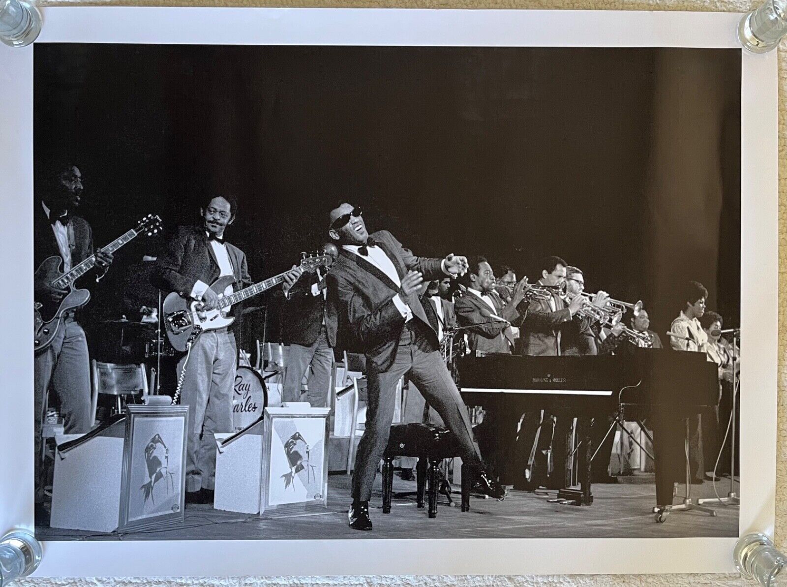 Huge Unique photo of Ray Charles 1969 1:1 by Jan Persson  Estate Sale signed