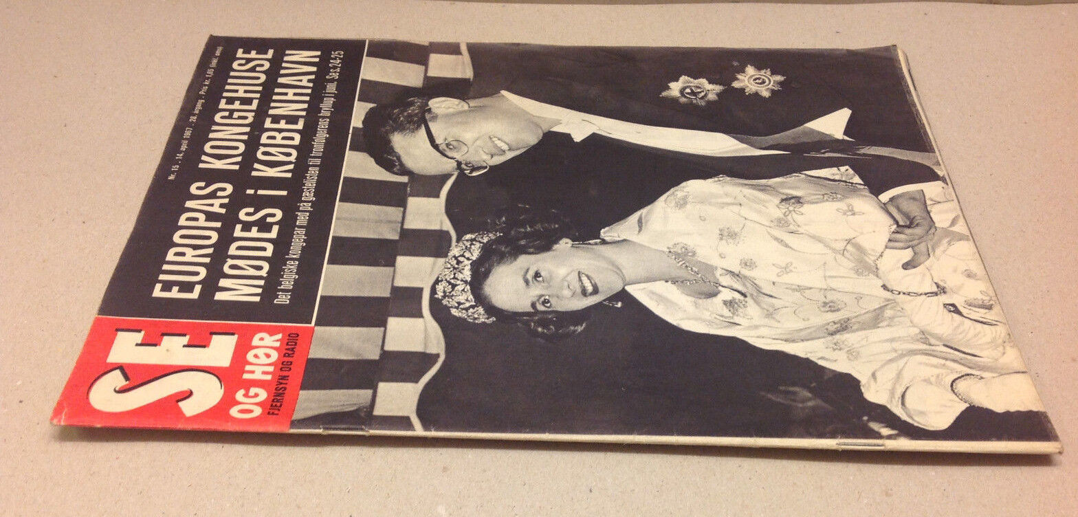 BELGIAN QUEEN FABIOLA KING BAUDOUIN DANISH ROYALS VISIT in Danish Magazine 1967