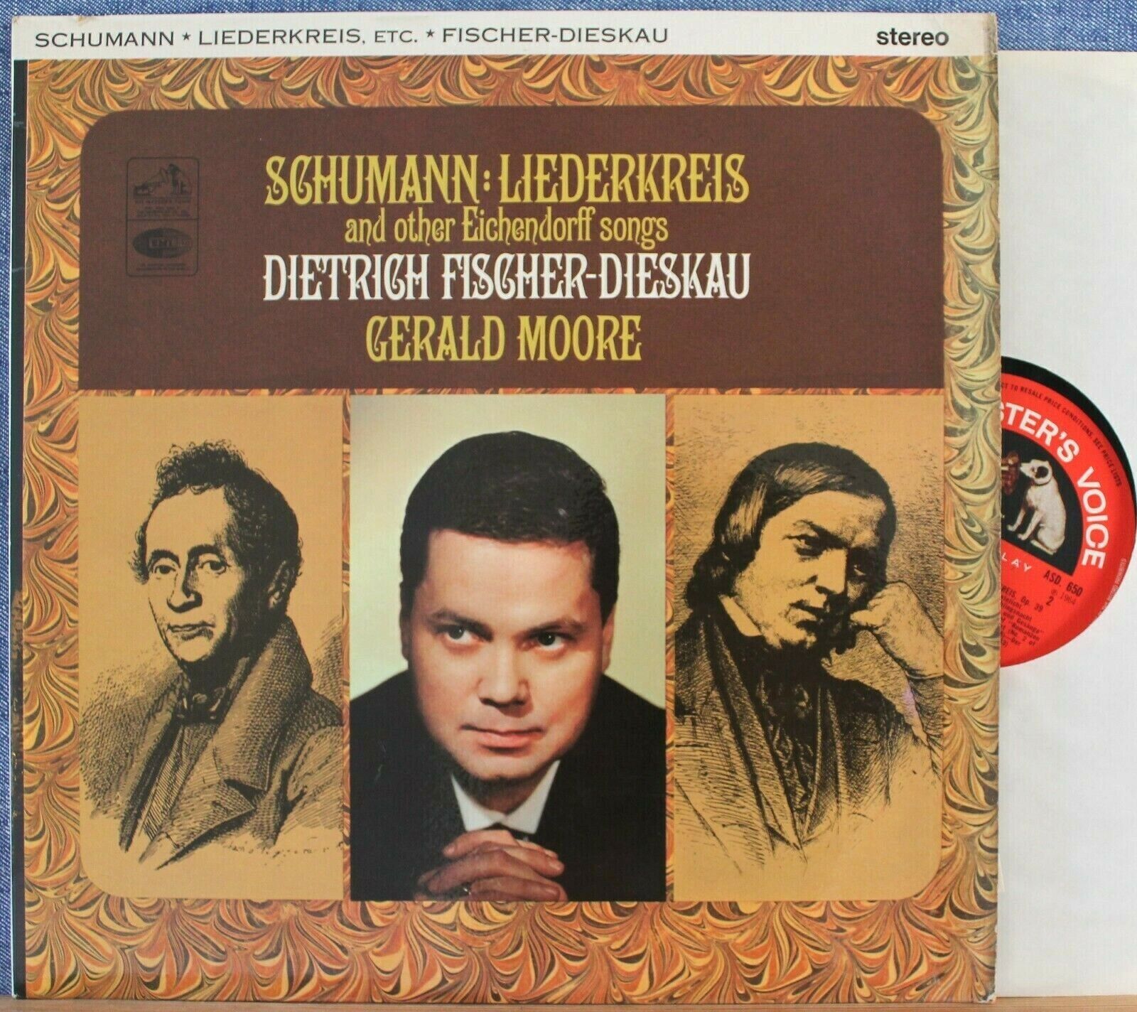 Fischer-Dieskau+Moore Schumann (Liederkreis; etc) HMV ASD 650 semi-circle