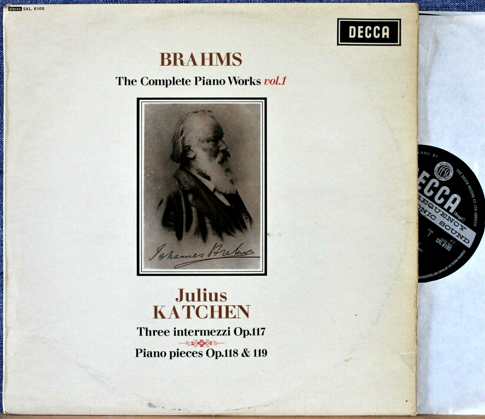 Katchen Brahms (Piano pieces op 117 118 119): Decca SXL 6105 wb NM