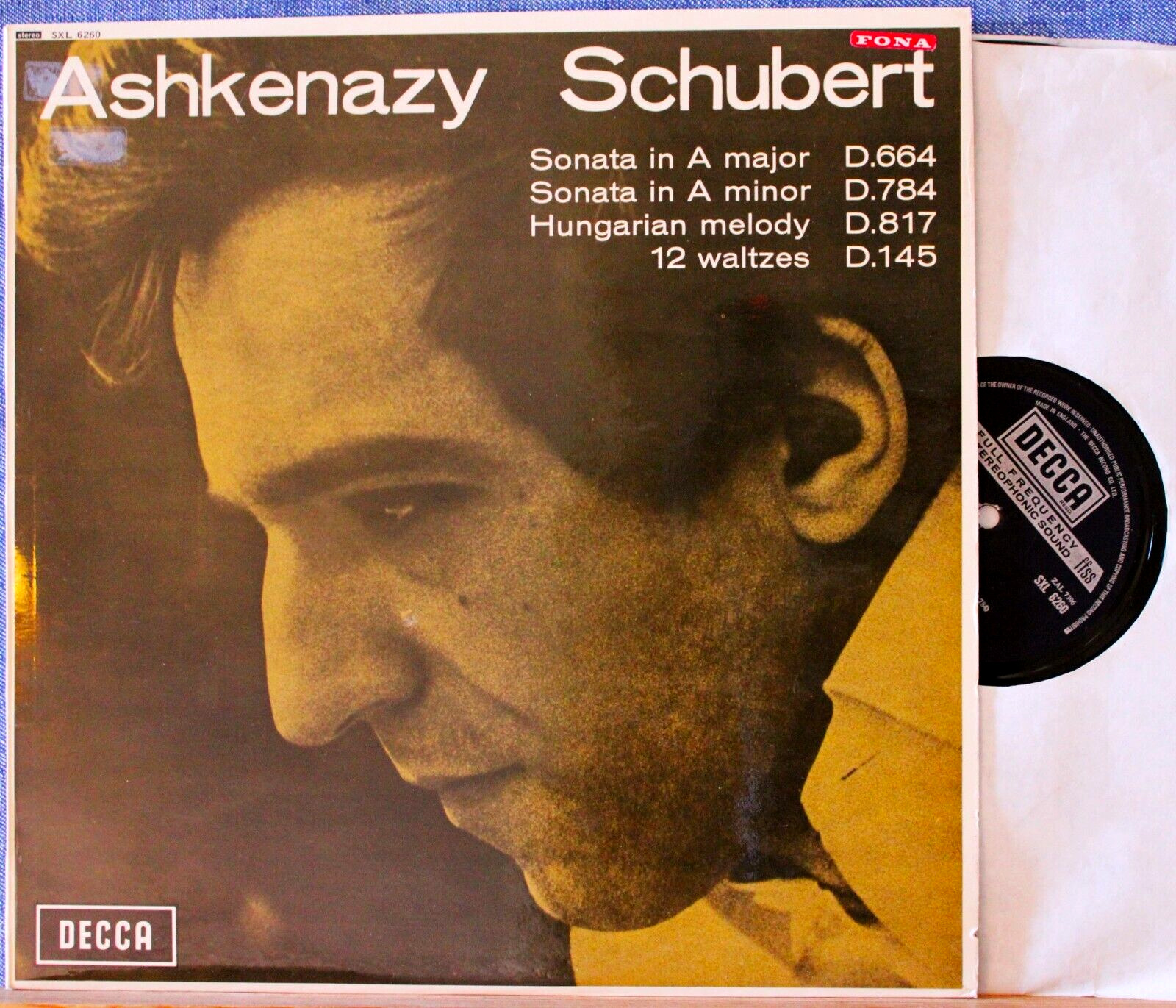 Ashkenazy Schubert (Sonatas A-maj  a-min; etc) Decca SXL 6260 NM