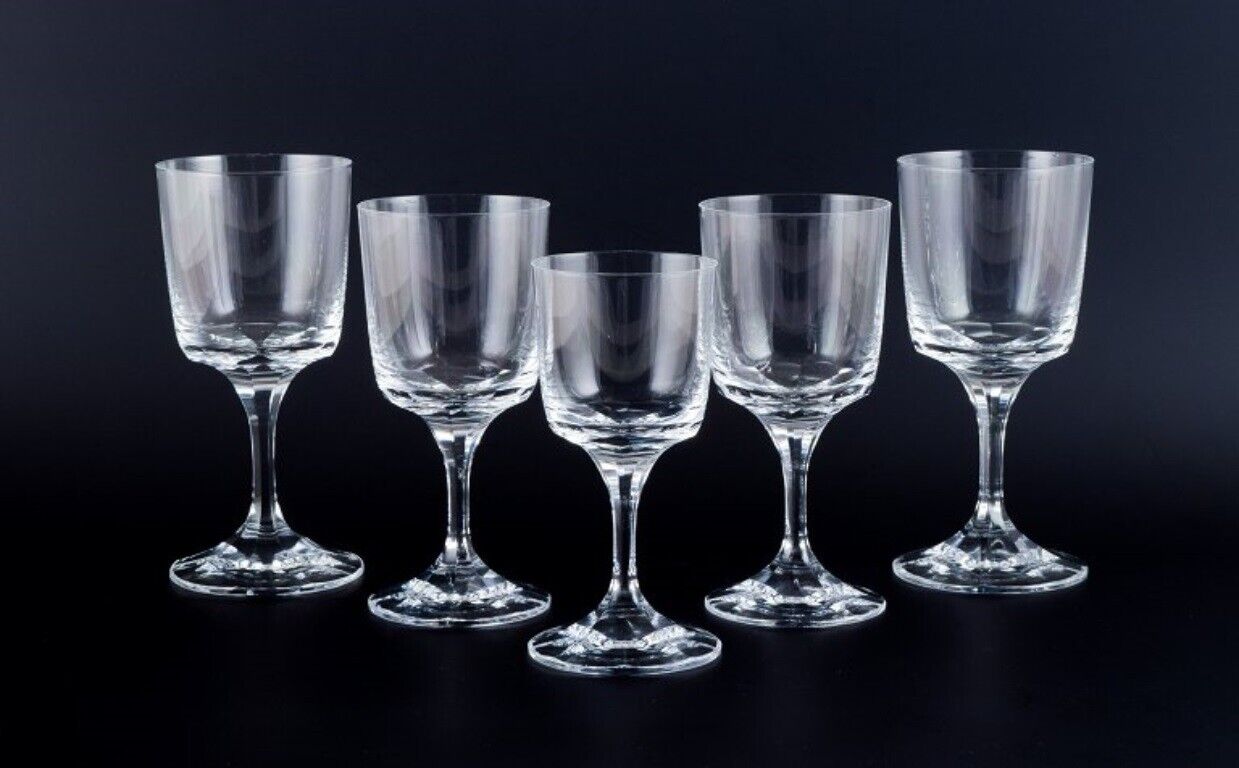 A set of five René Lalique Chenonceaux glasses Mid-20th C France