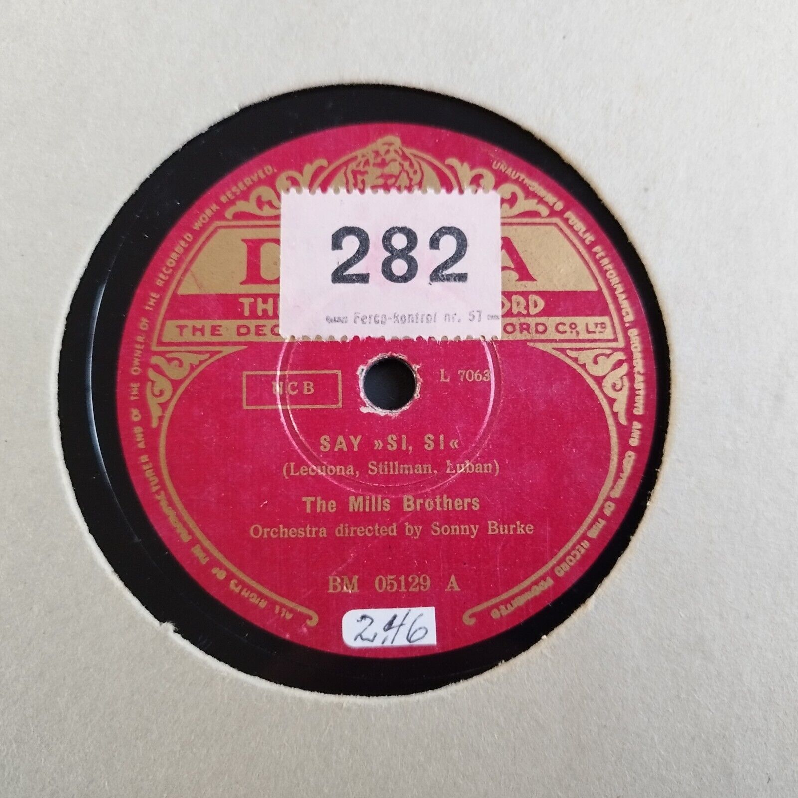 78 RPM  shellacThe Mills BrothersSay"SiSi"/Someone Loved Someone