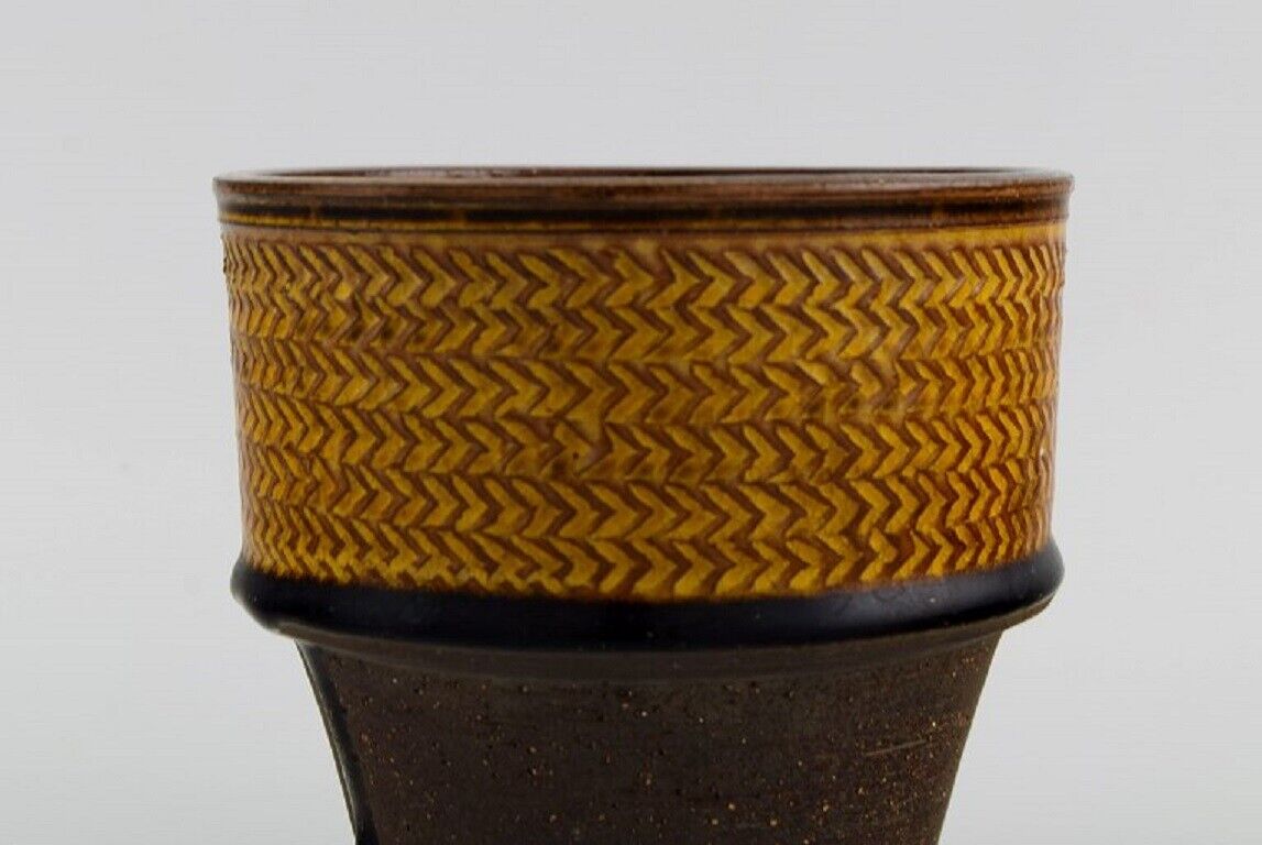 Nils Kähler (1906-1979) for Kähler Vase in partially glazed stoneware