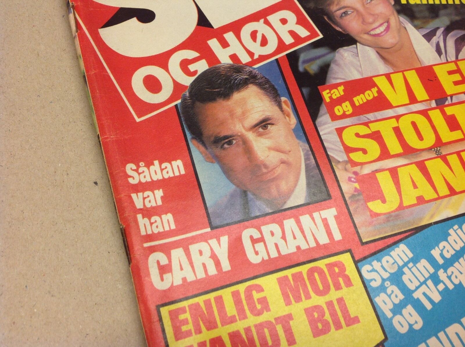 Cary Grant Death Memorial +Dynasty Back Cover Danish Magazine 1986 "Se og Hoer"