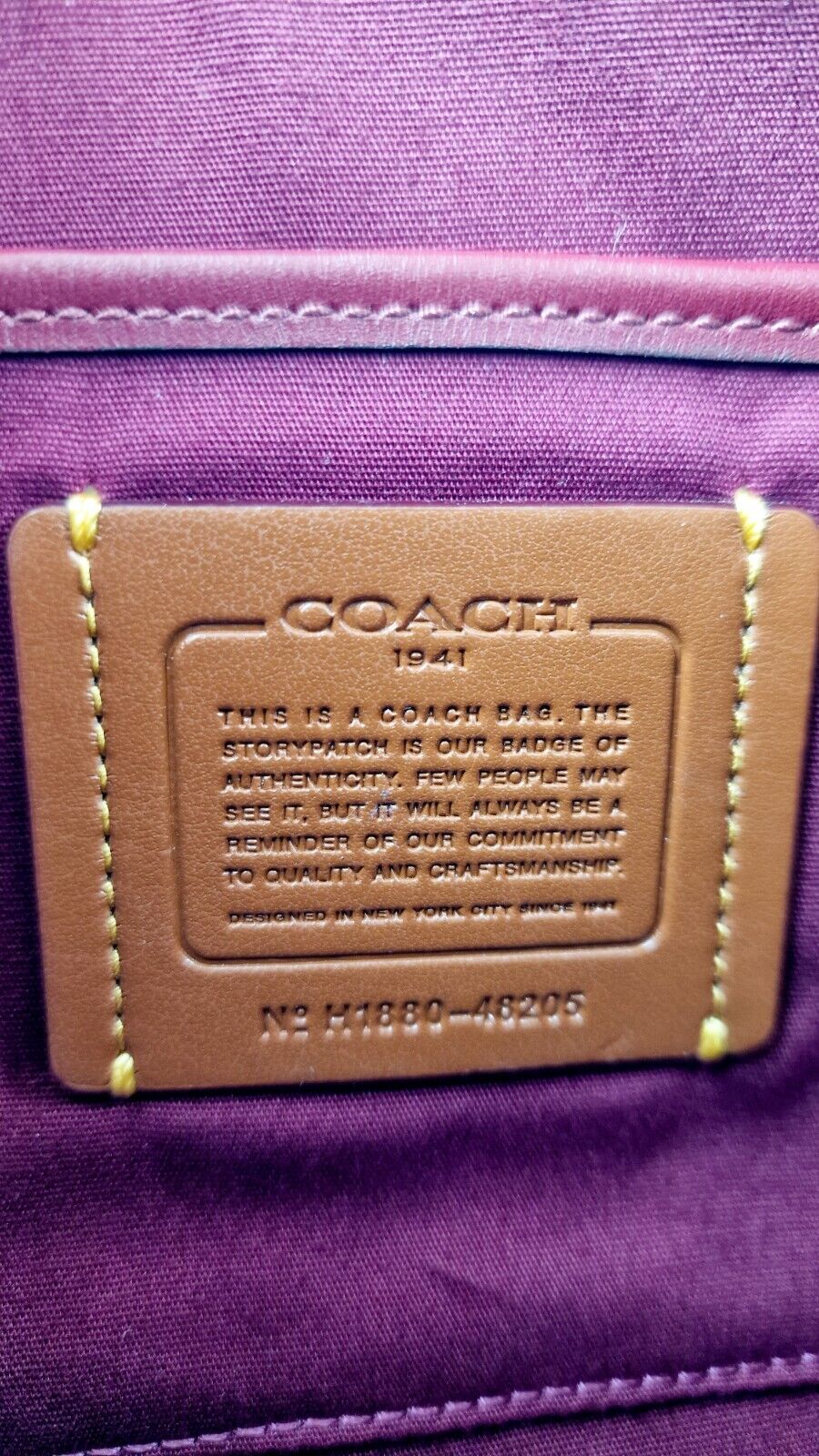 Coach Joni Crossbody Signature Jacquard Burgundy Leather Pyramid Rivets 48205