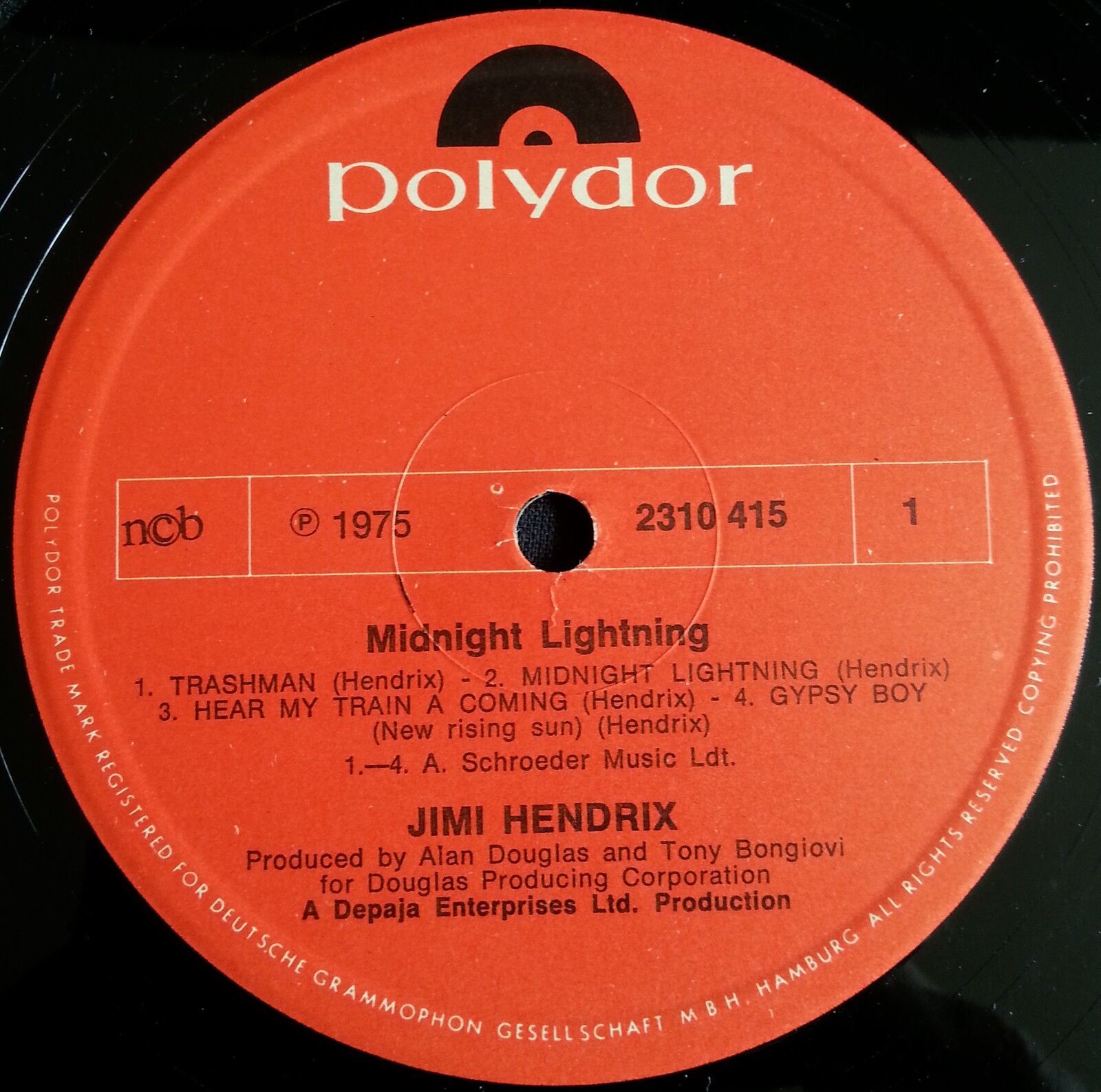 JIMI HENDRIX MIDNIGHT LIGHTNING NORWAY NCB LP 1975 HEAVY ROCK PSYCH FREAKBEAT