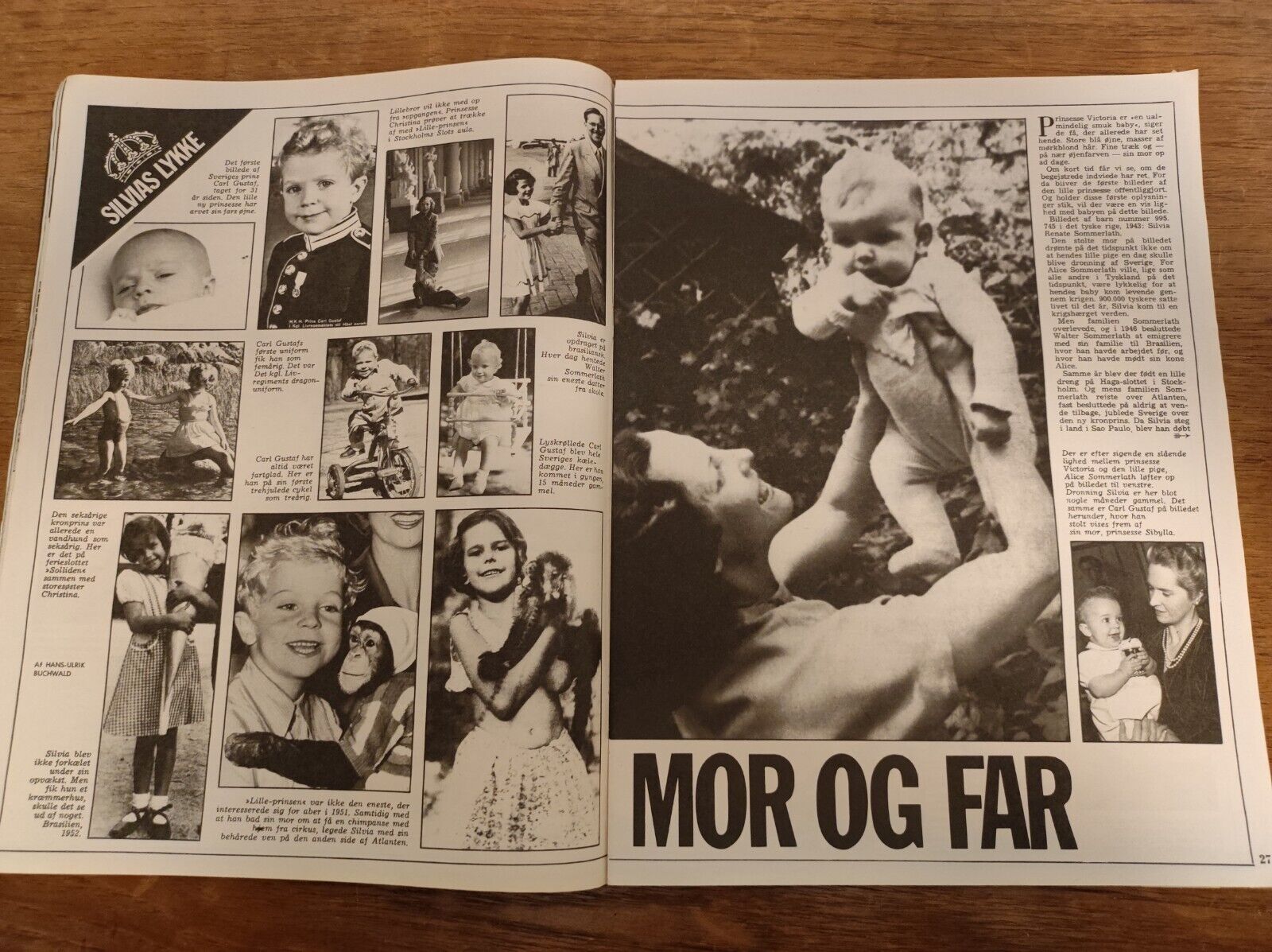 QUEEN SILVIA Victoria MARGRETHE Ingrid MARILYN MONROE 1977 Danish Magazine BB12