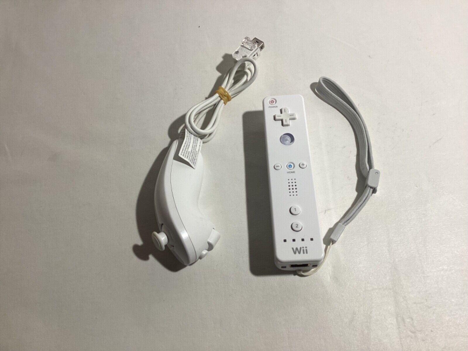 OEM Nintendo Wii Remote Controller Wiimote White with Nunchuck (RVL-003) Tested