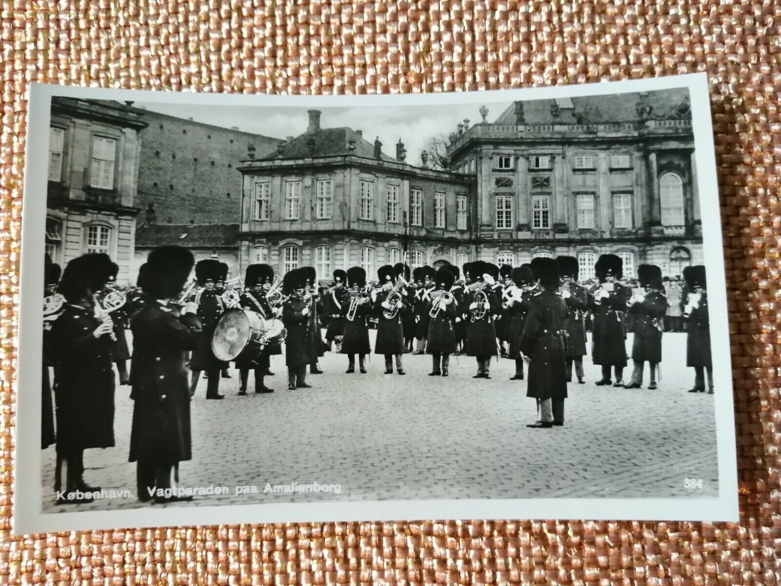 Vintage postcardCopenhagen Denmark Royal Lifeguards at Amalienborg Castle