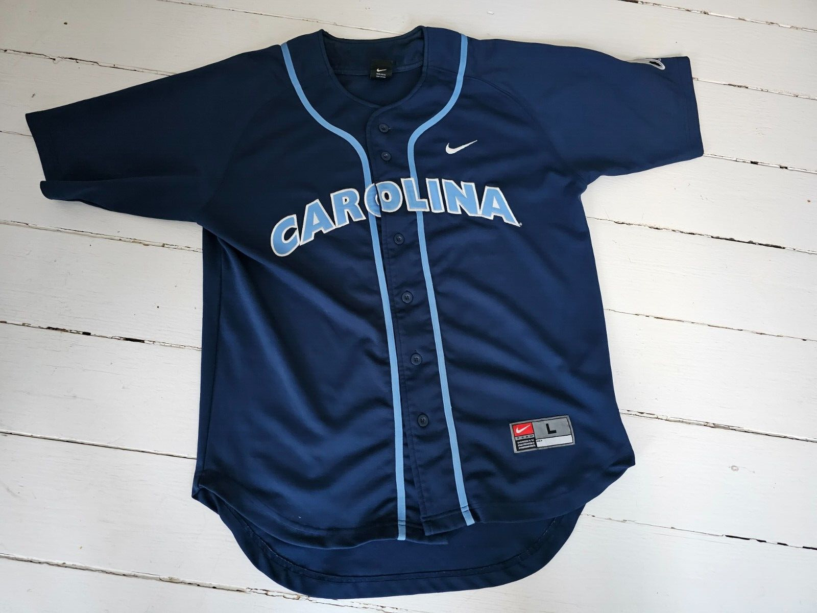 Nike Carolina Tarheels jersey vintage baseball starter NCAA college large 90s OG