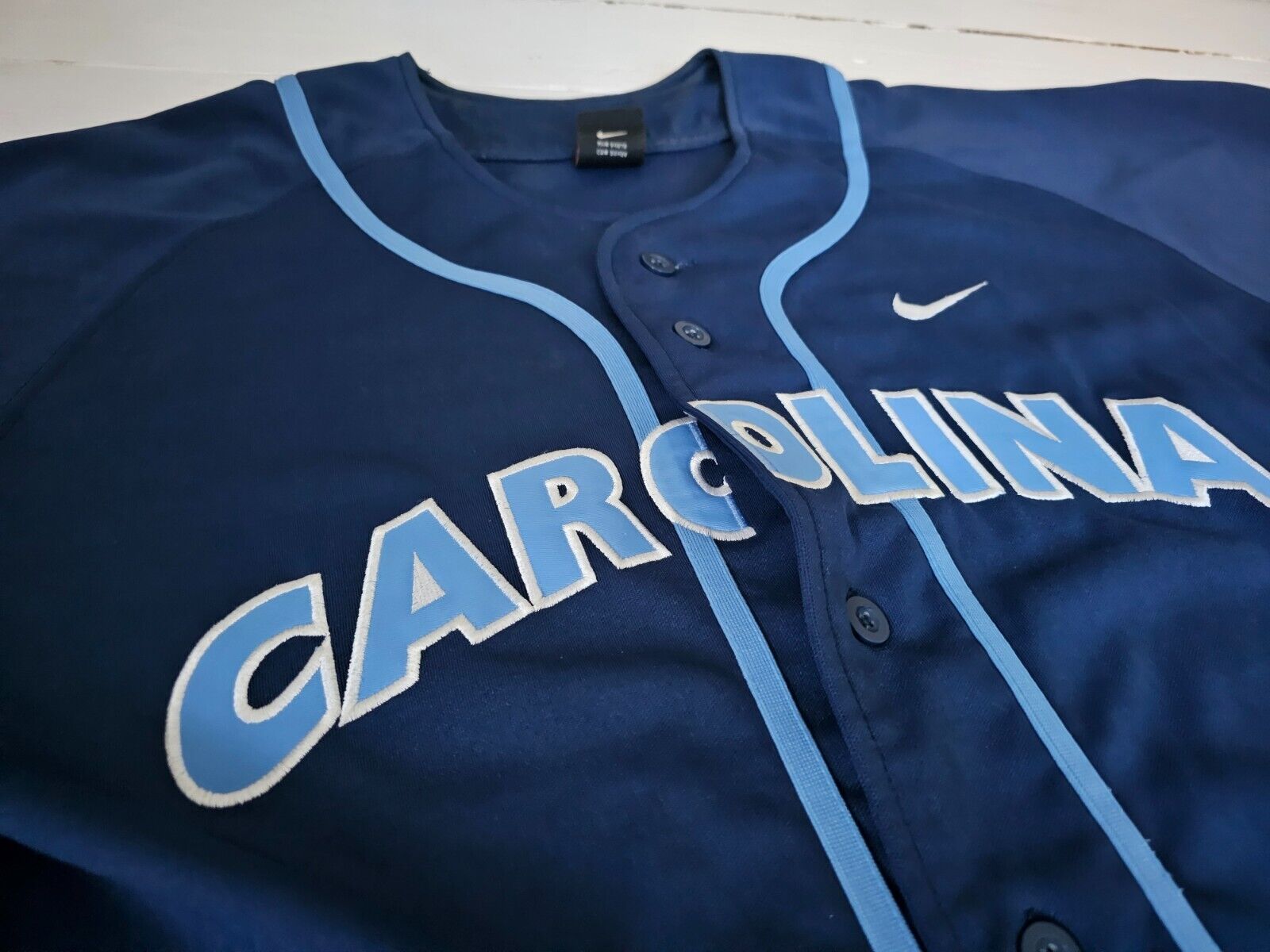 Nike Carolina Tarheels jersey vintage baseball starter NCAA college large 90s OG