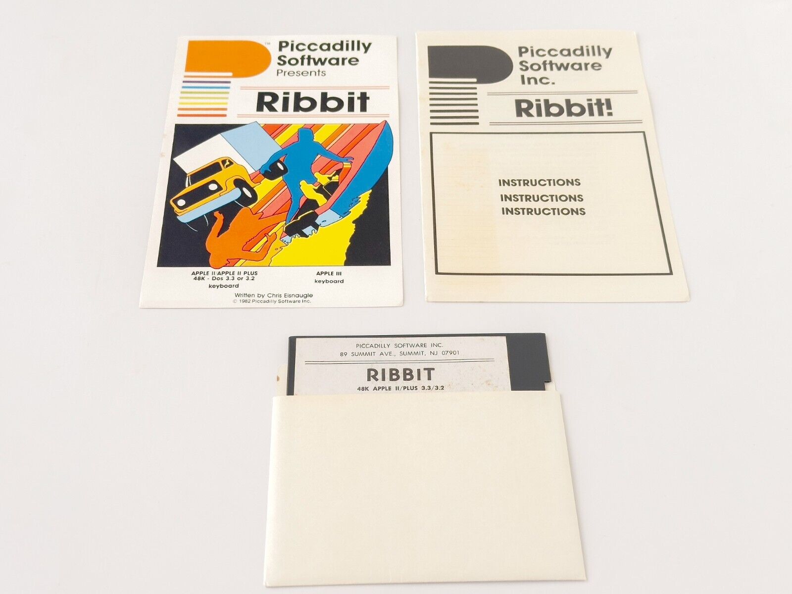 Ribbit - Picadilly Software Inc - 1982 / Apple II