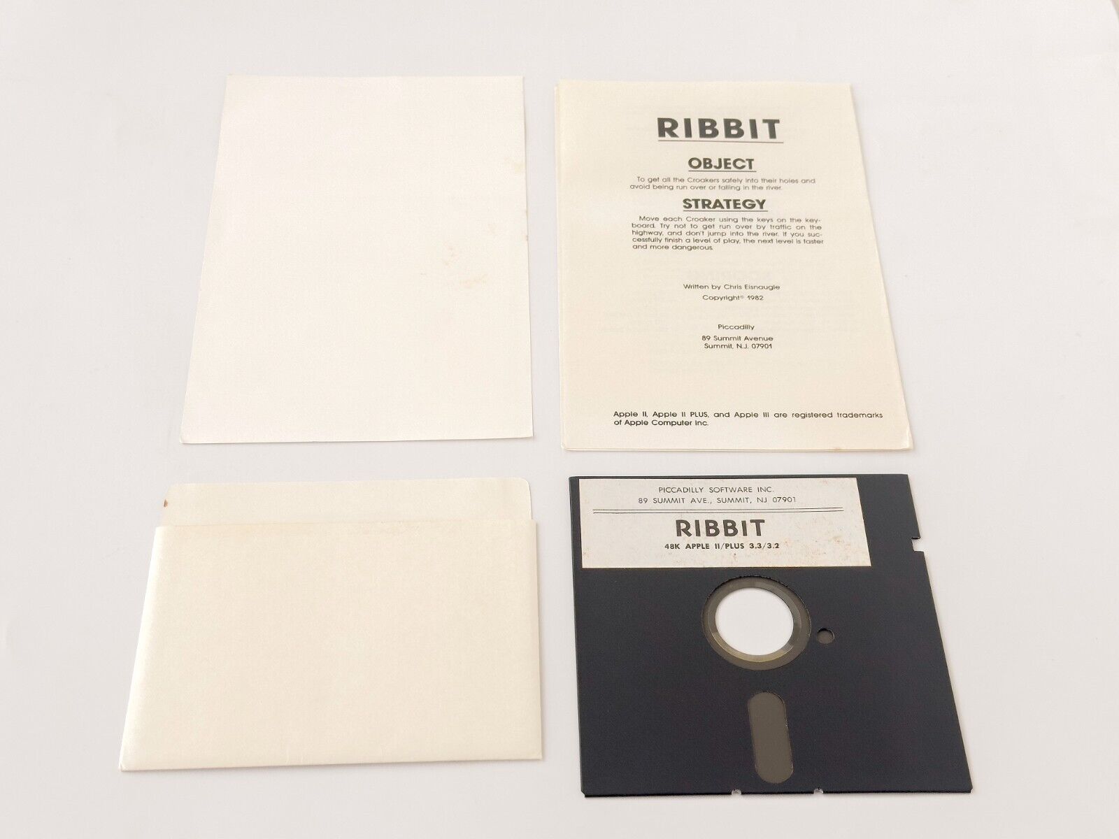 Ribbit - Picadilly Software Inc - 1982 / Apple II