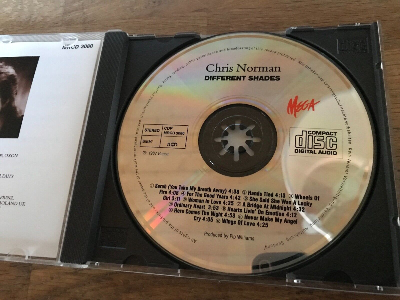 CHRIS NORMAN "DIFFERENT SHADES" 1987 CD 12 TRACKS MEGA RECORDS DENMARK NCB RARE*