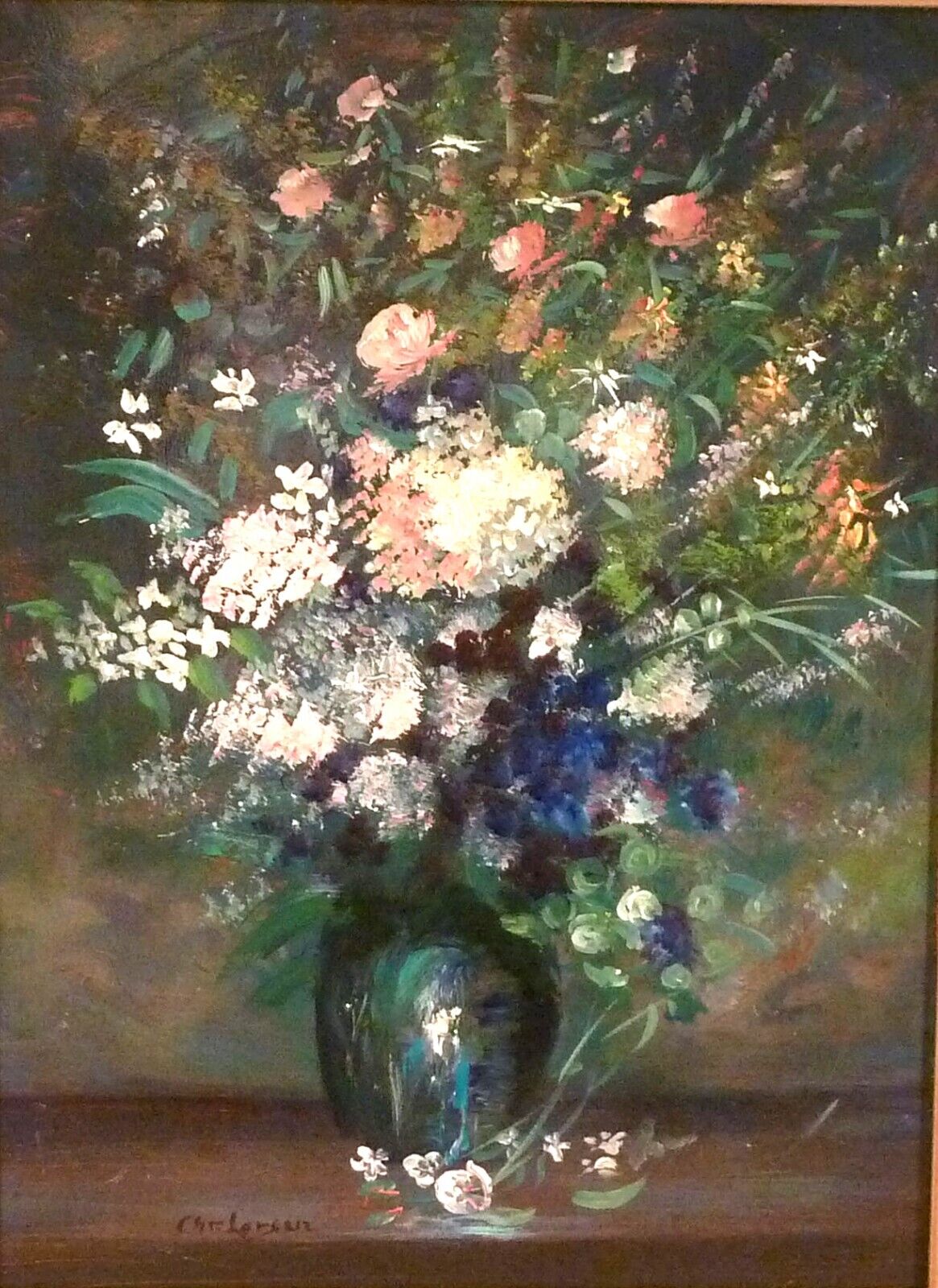 CHRISTIAN  DYBDAL LARSEN! STILL LIFE WITH FLOWERS IN VASE