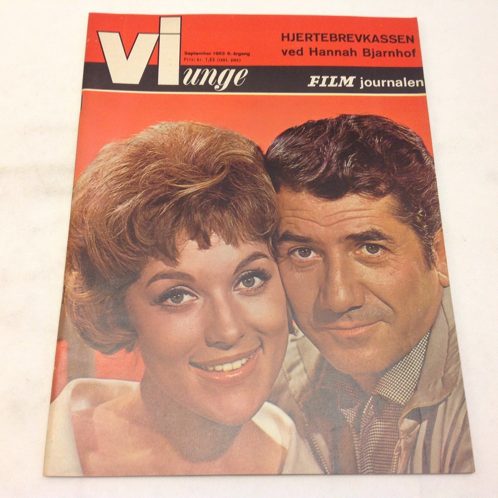 Daniel Gelin Front Cover Vintage 1963 Danish Magazine "Vi Unge/Film-Journalen"