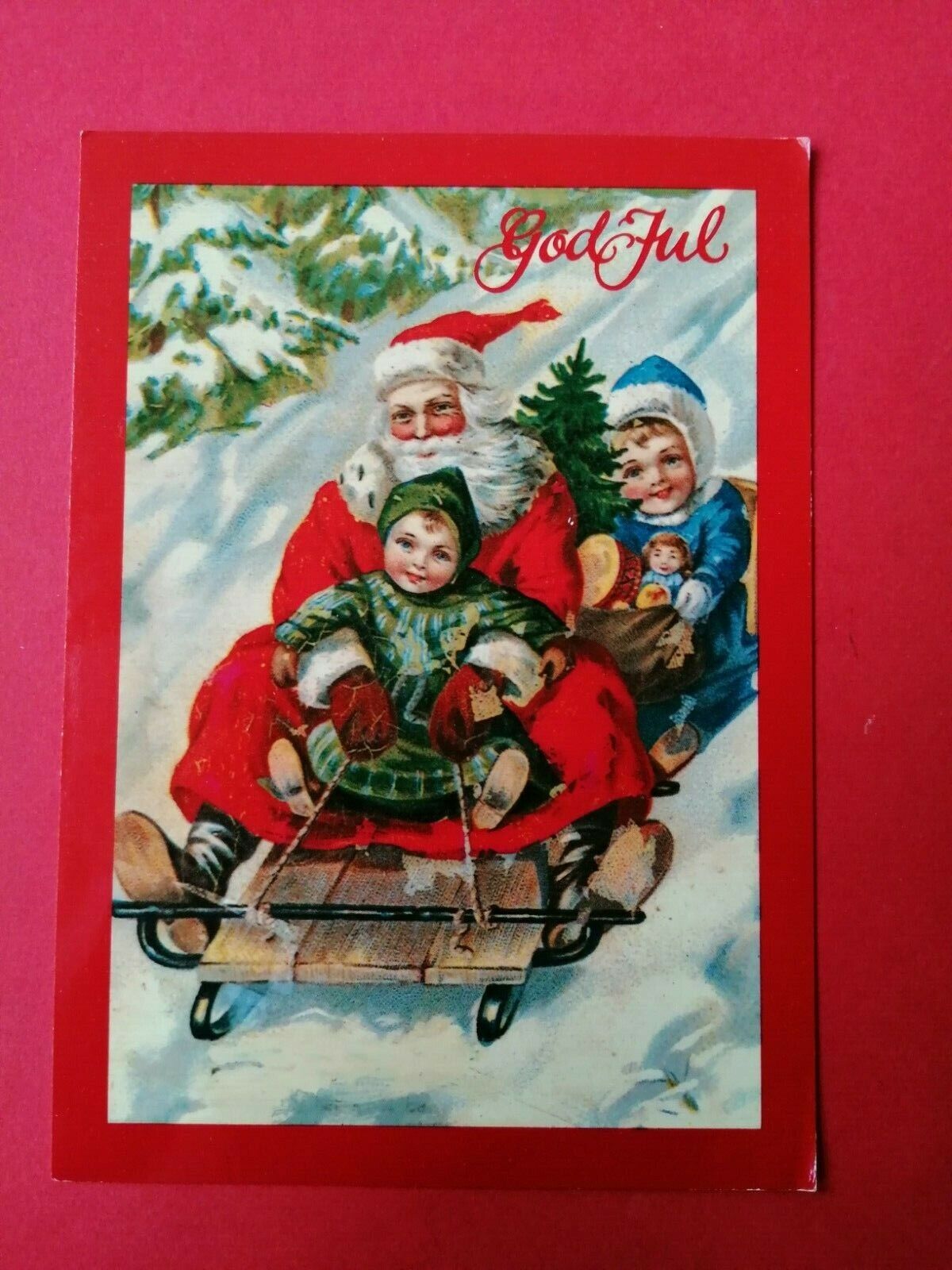 Vintage collectable Norwegian Christmas cardPosted in 1996 No 346