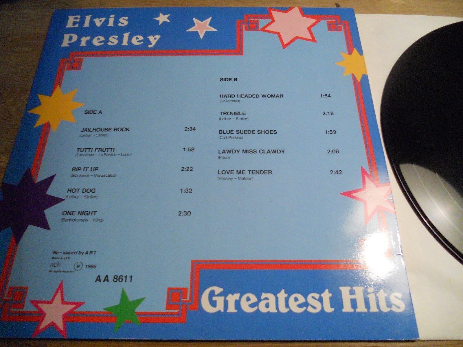 ELVIS PRESLEY GREATEST HITS 1986 10 TRACKS NCB SCANDINAVIAN PRESSED NCB LP RARE