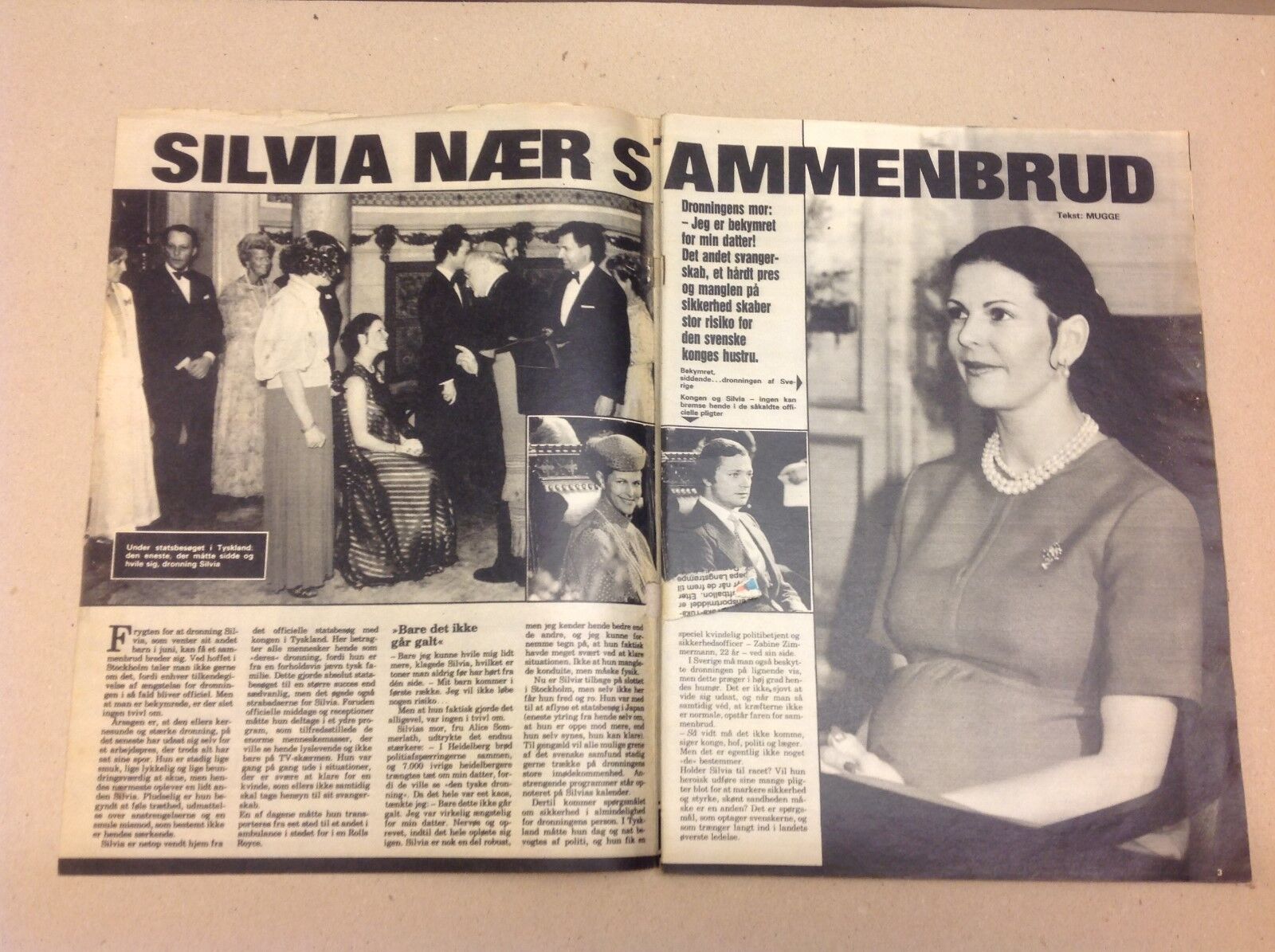 Queen Silvia of Sweden Princess Victoria Vtg Danish Magazine 1979 "Se og Hoer"