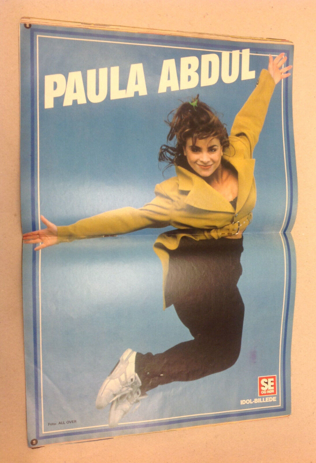 PAULA ABDUL POSTER + QUEEN ANNE-MARIE GREECE INSIDE VINTAGE Danish Magazine 1991