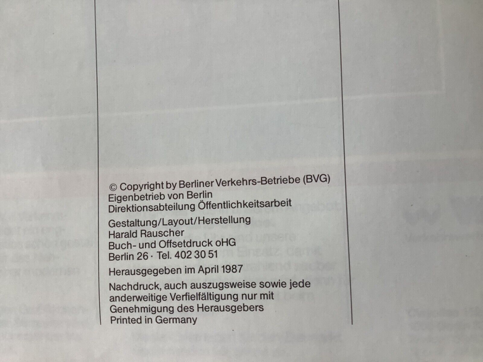 Typisch Berlin - ein BVG Porträt    750 Jahre Berlin 1987