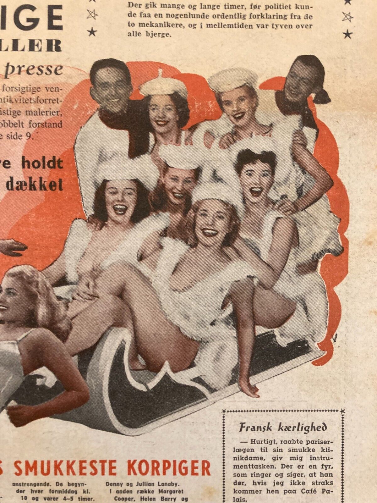 Windmill-Girls Joy Benham Jill Turner etc Danish Magazine 1955 "Verden Rundt"