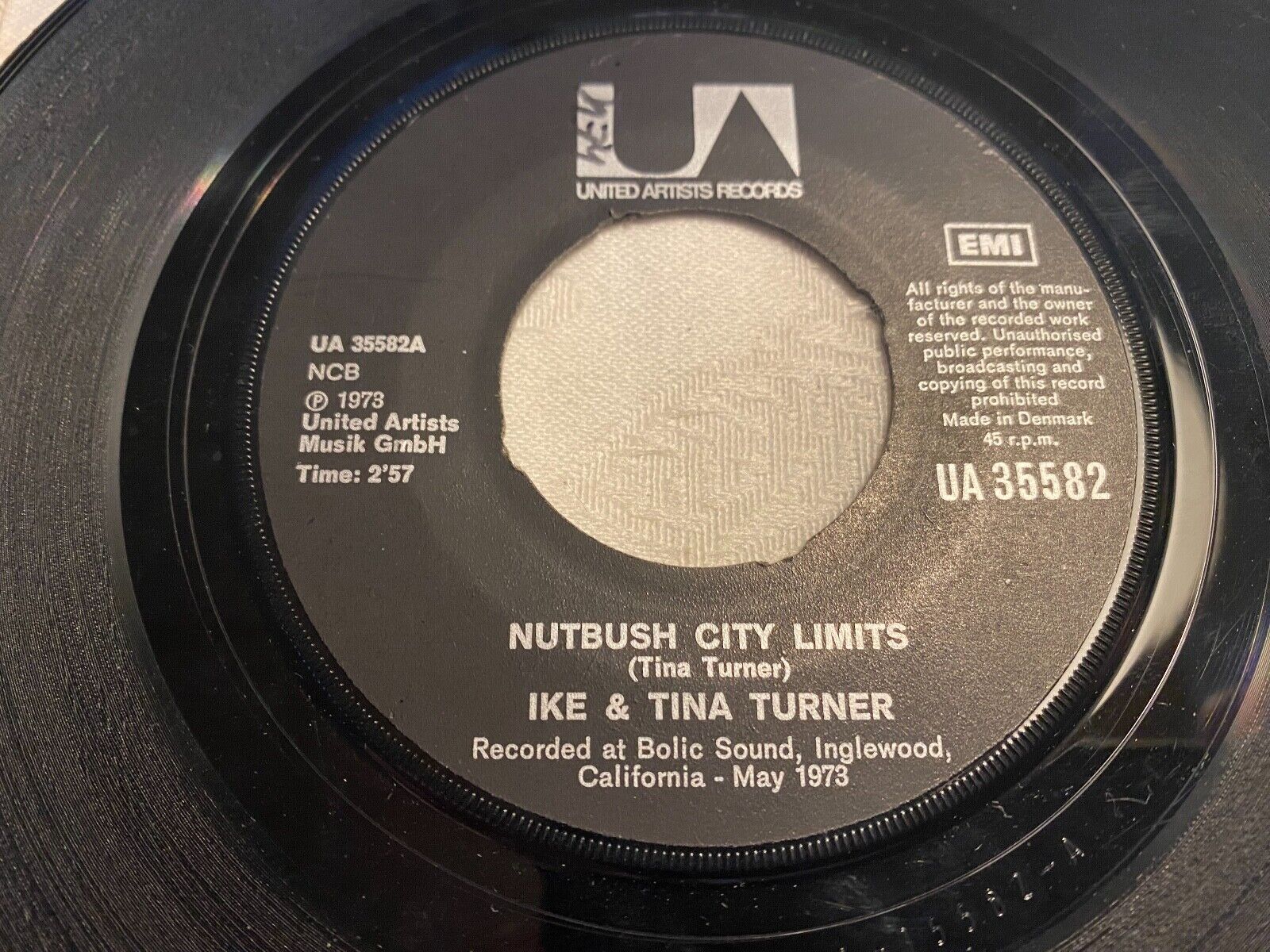 IKE  TINA TURNER "NUTBUSH CITY LIMITS / HELP HIM" 1973 NCB UA  EMI DENMARK OOP