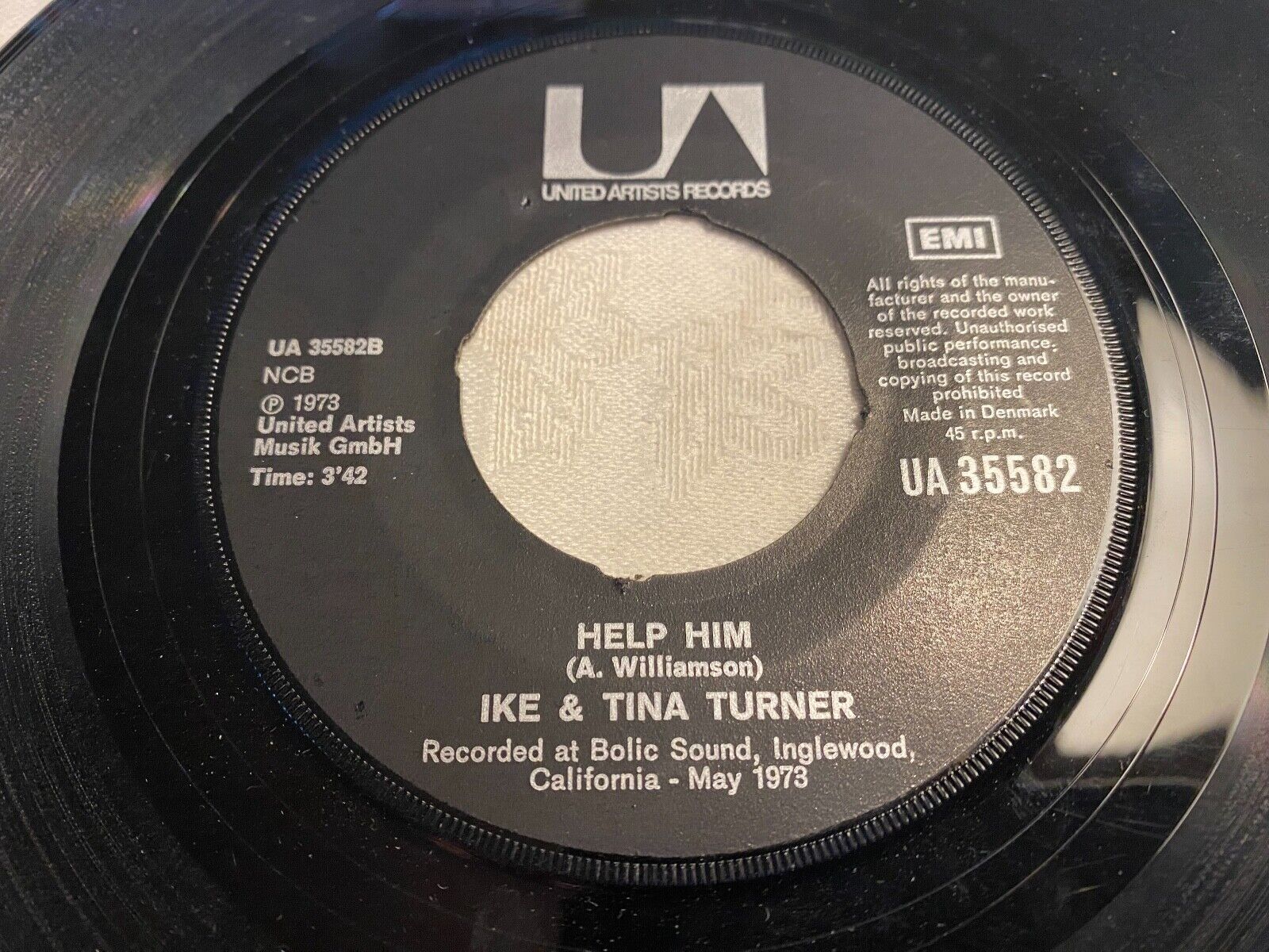 IKE  TINA TURNER "NUTBUSH CITY LIMITS / HELP HIM" 1973 NCB UA  EMI DENMARK OOP