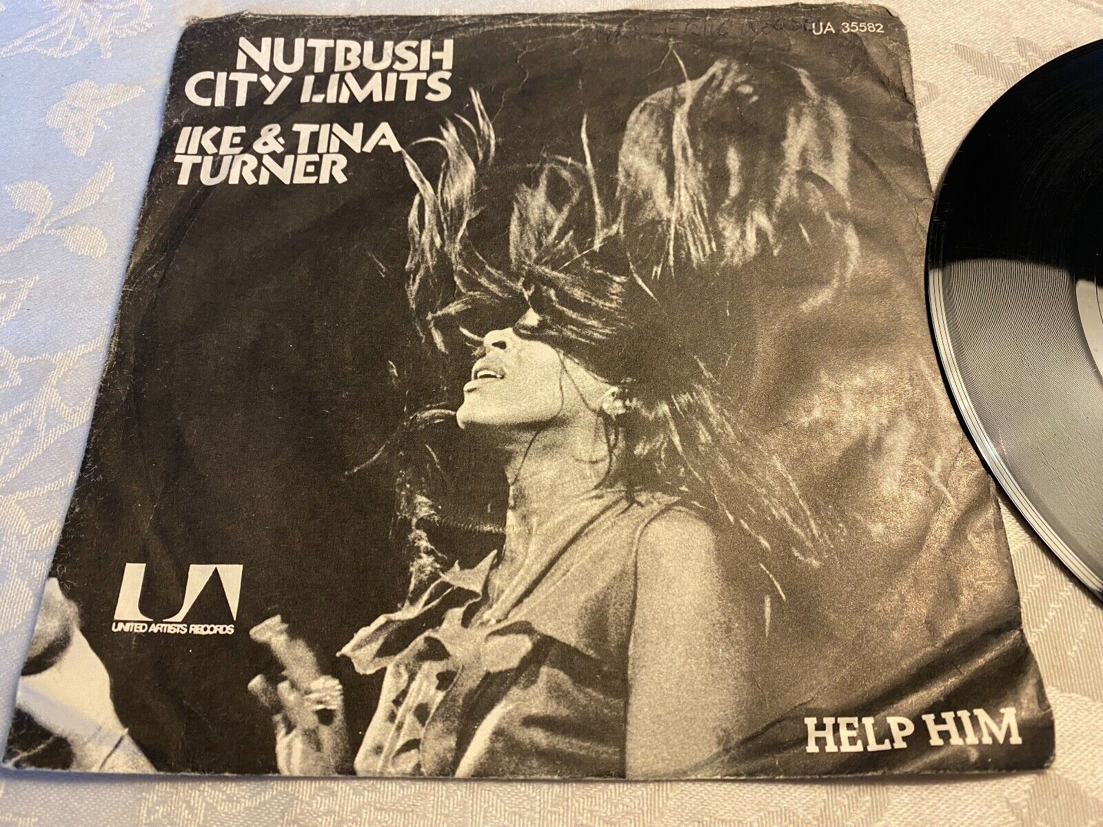 IKE  TINA TURNER "NUTBUSH CITY LIMITS / HELP HIM" 1973 NCB UA  EMI DENMARK OOP