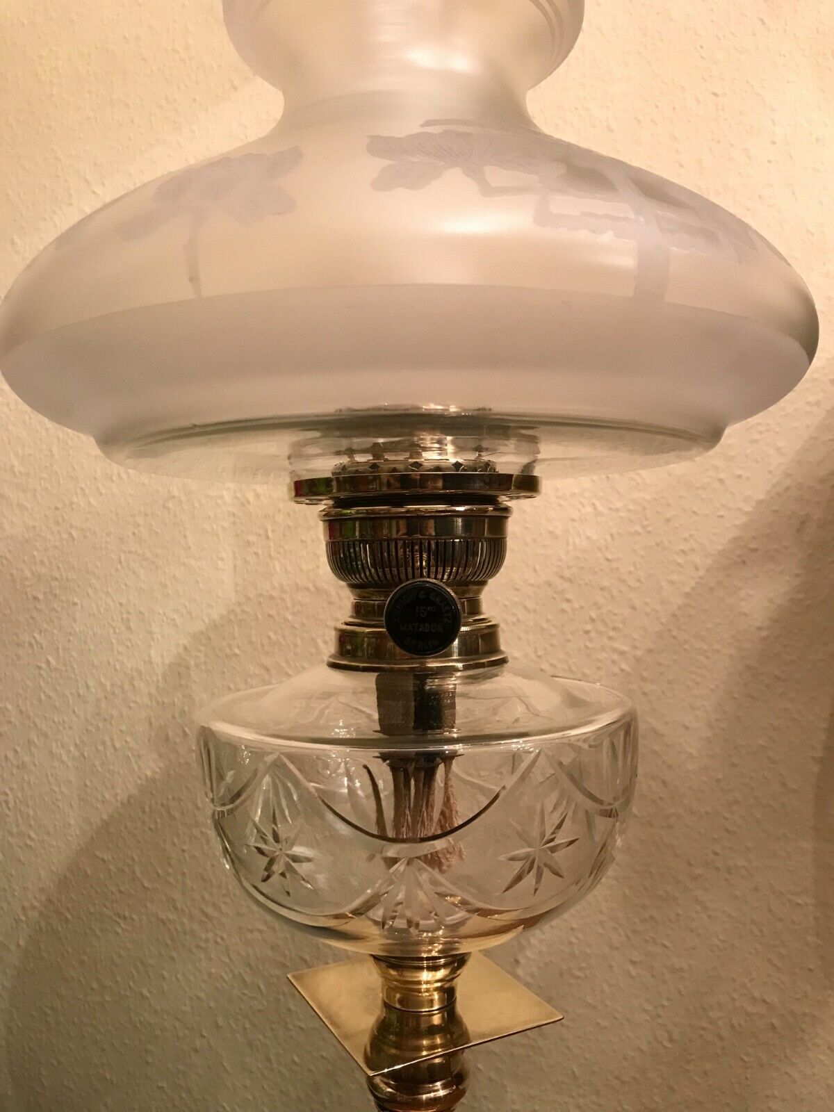 Antique Empire Style Kerosene Oil Lamp Matador Burner