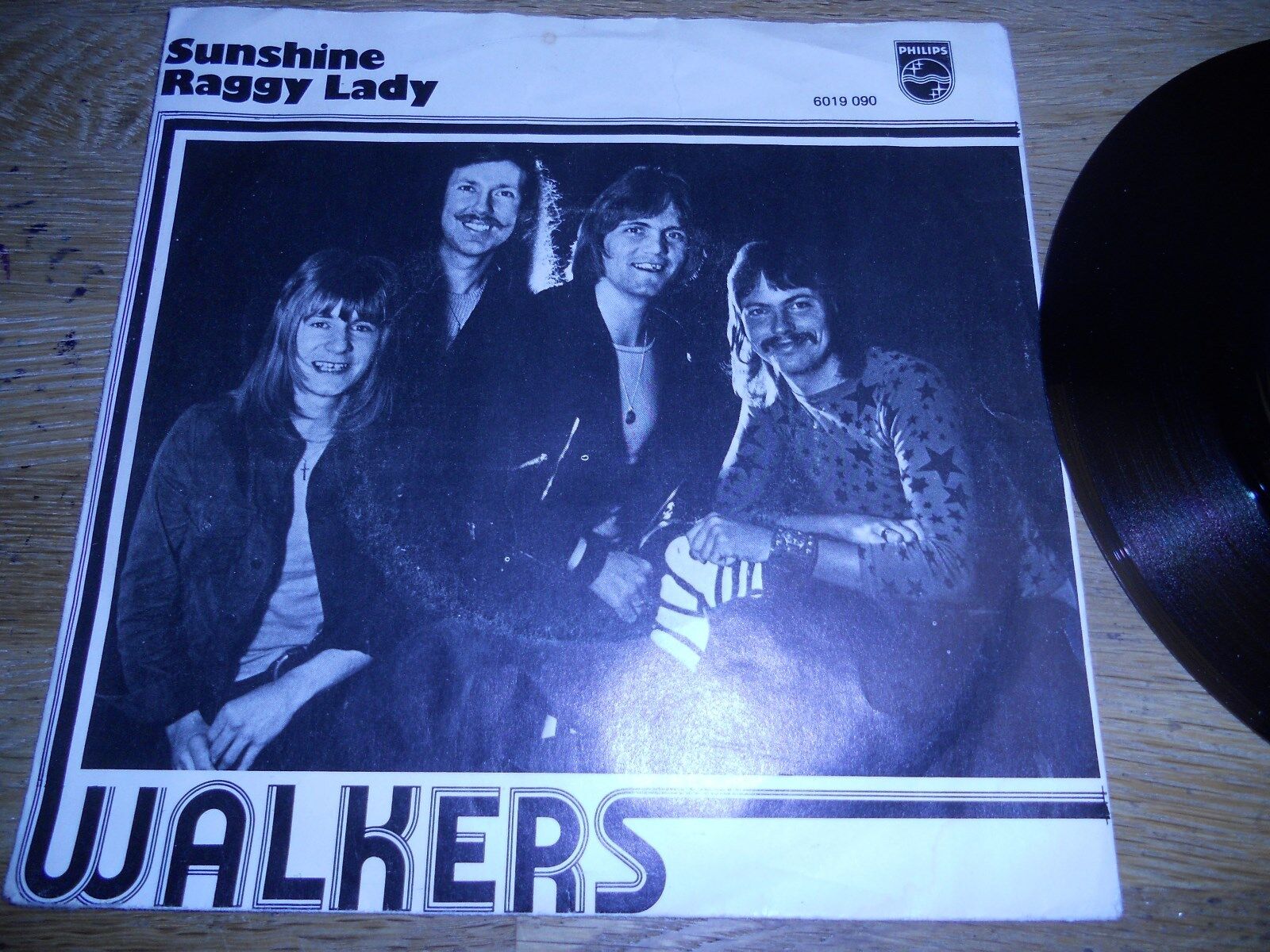 WALKERS "SUNSHINE / RAGGY LADY" NCB 1972 PHILIPS RECORDS SCANDINAVIAN PRESSING**