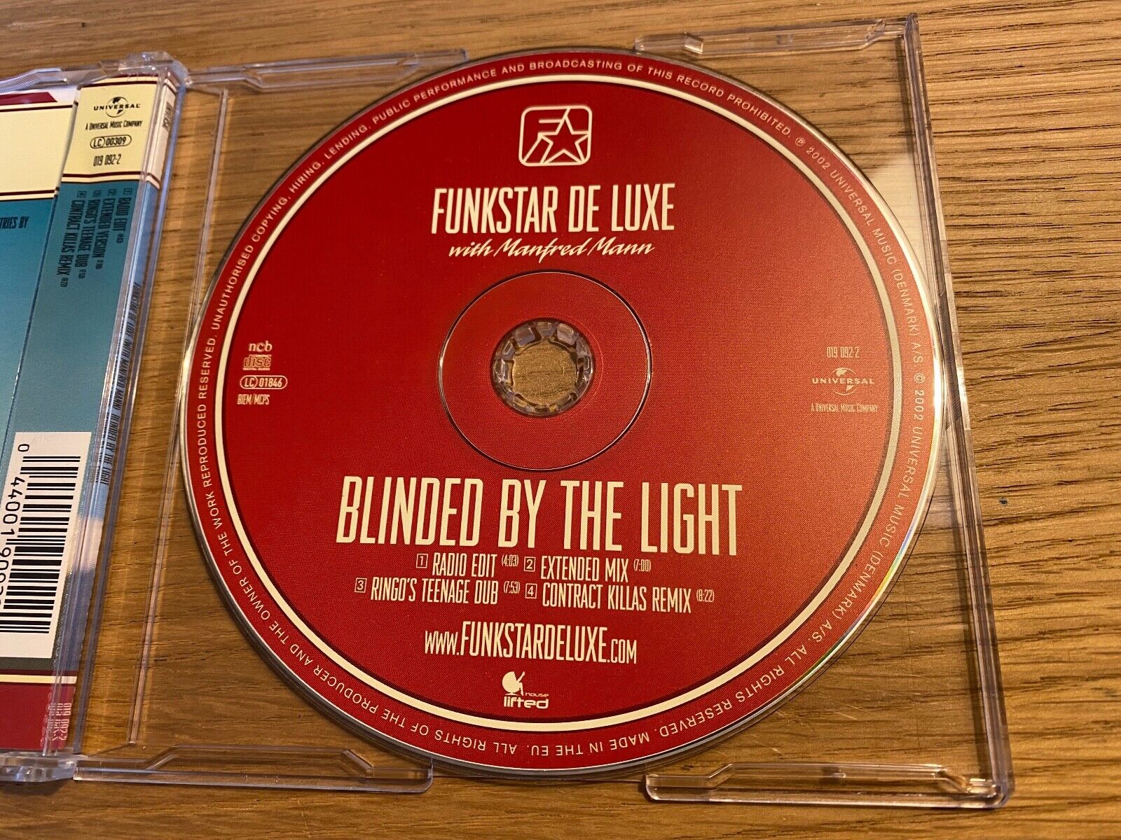 FUNKSTAR DE LUXE  MANFRED MAN "BLINDED BY THE LIGHT" 2002 4 REMIXES CD SINGLE**