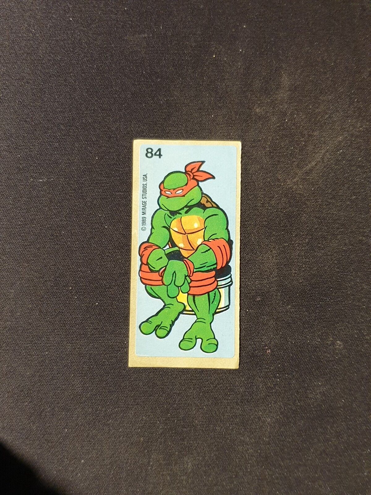 1989 TEENAGE MUTANT NINJA TURTLES Mirage Studios BUBBLE GUM Sticker No 84