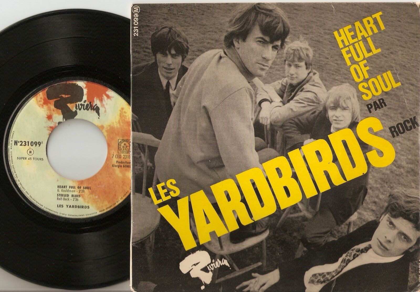 THE LES YARDBIRDS HEART FULL OF SOUL EP FRENCH 45+PS 1965 MOD FREAKBEAT PSYCH