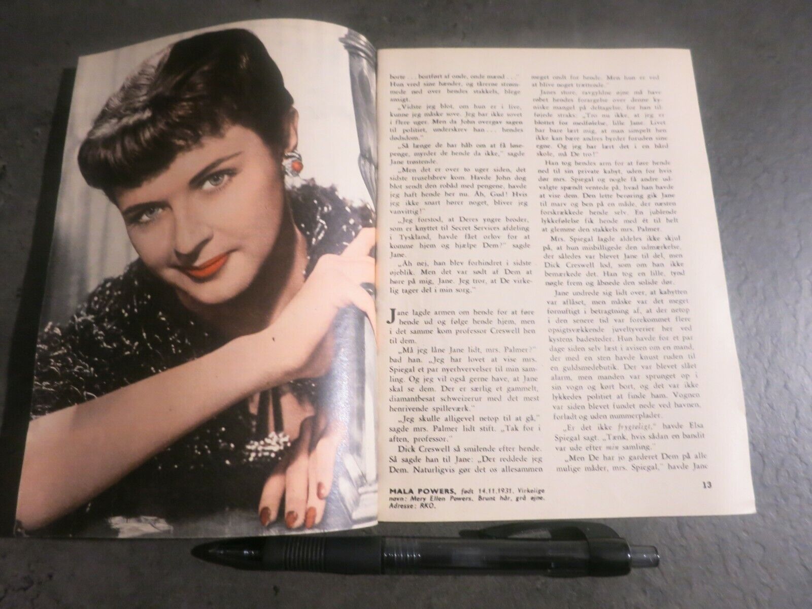 1956 ANNE FRANCIS Mala Powers KATHRYN GRAYSON Fred Astaire Danish Magazine H36