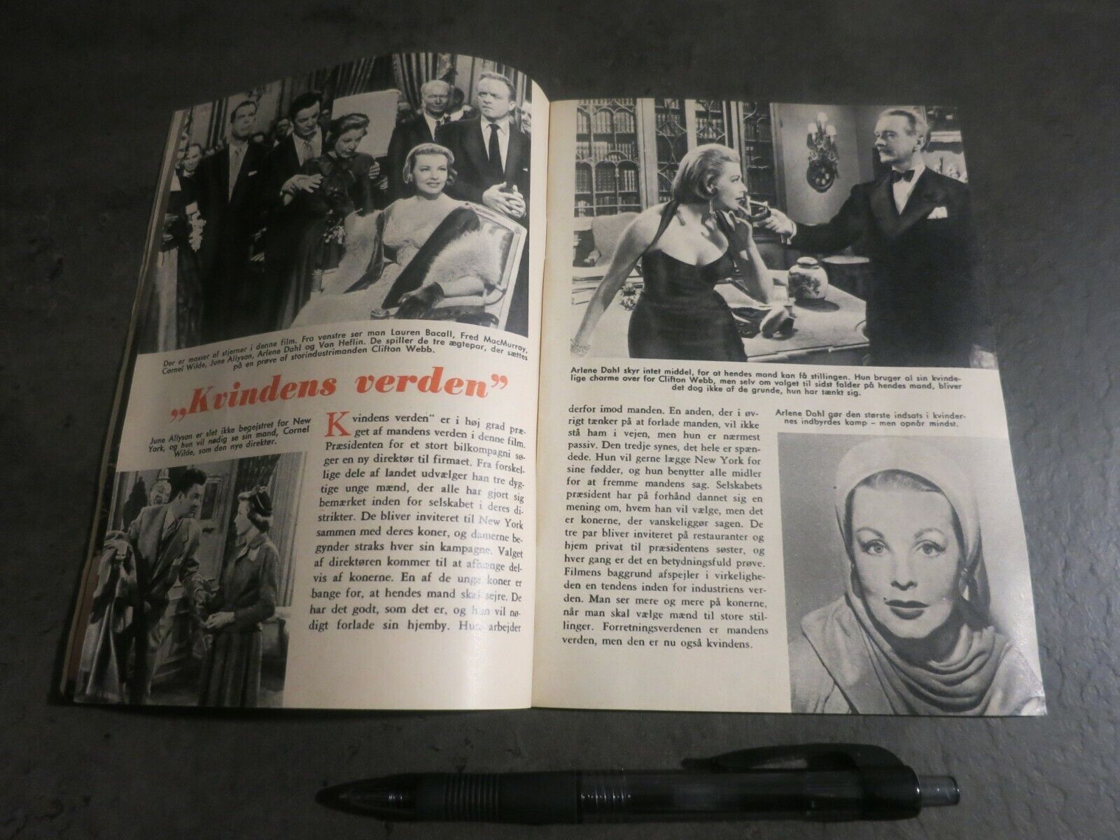 1956 ANNE FRANCIS Mala Powers KATHRYN GRAYSON Fred Astaire Danish Magazine H36