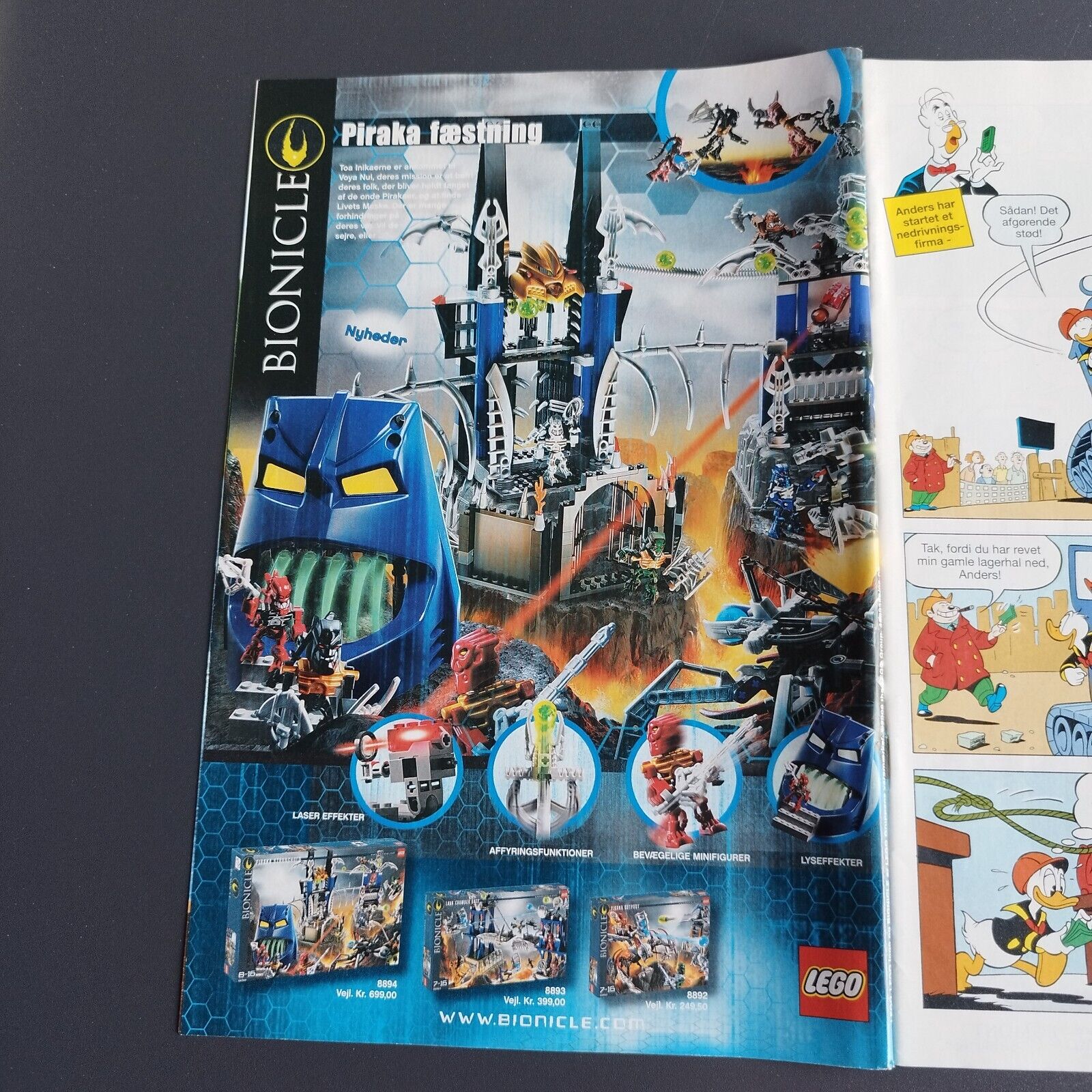 Lego Bionicle  ad in a Danish "Donald Duck" magazine no 46 / 2006