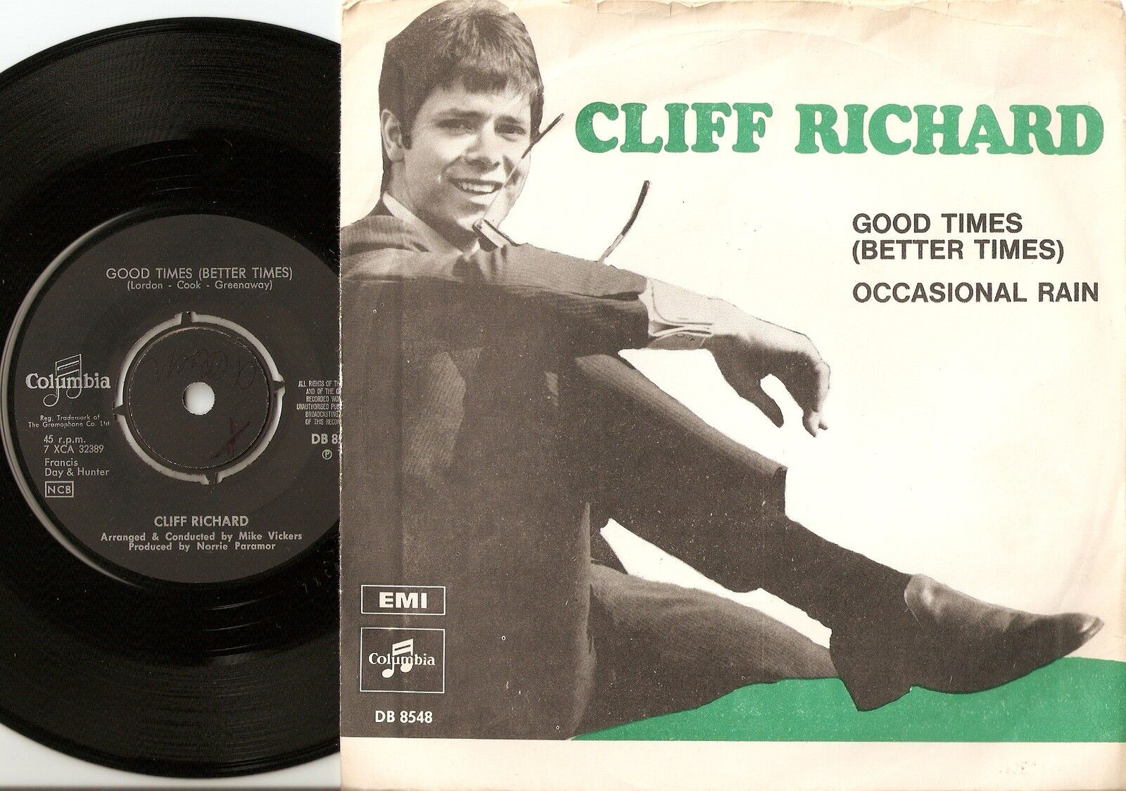 CLIFF RICHARD GOOD TIMES (BETTER TIMES)  RAIN SWEDISH 45+PS 1969 THE SHADOWS