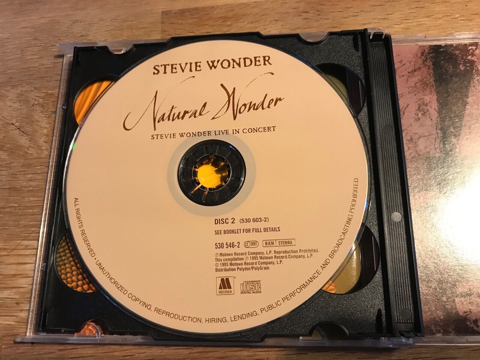 STEVIE WONDER "NATURAL WONDER" STEVIE WONDER IN CONCERT 1995 2 X LIVE CD ALBUM**