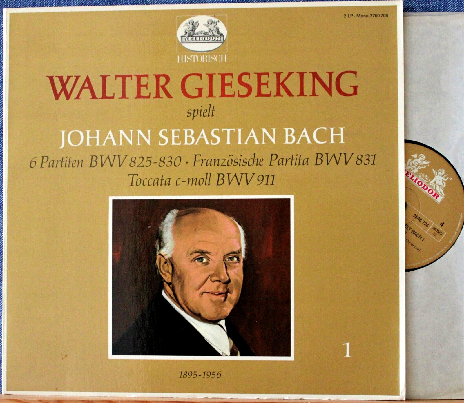 Gieseking Bach (6 Partitas; French Partita; Toccata) Heliodor 2700 706 (2) NM