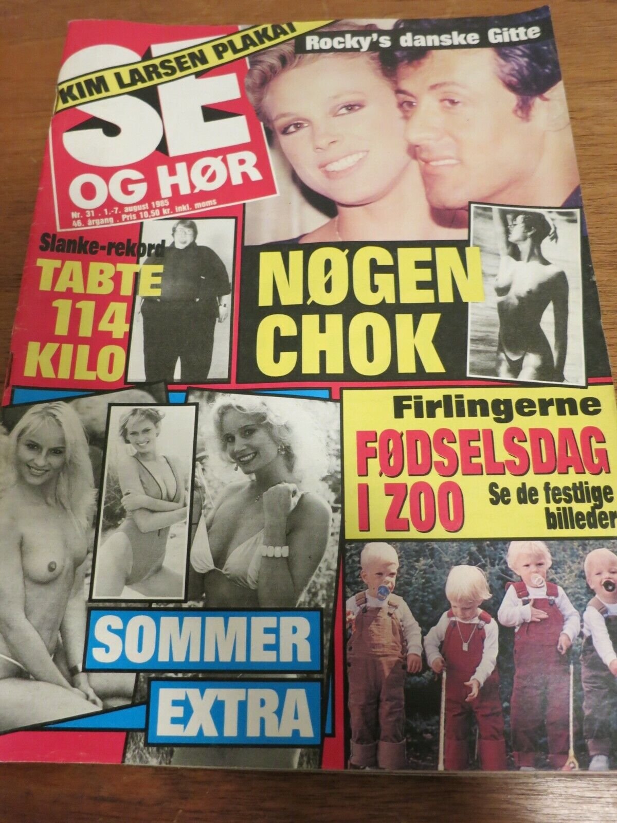 Magazine 1985 BRIGITTE NIELSEN SYLVESTER STALLONE Kim Larsen 007 ROGER MOORE AA8