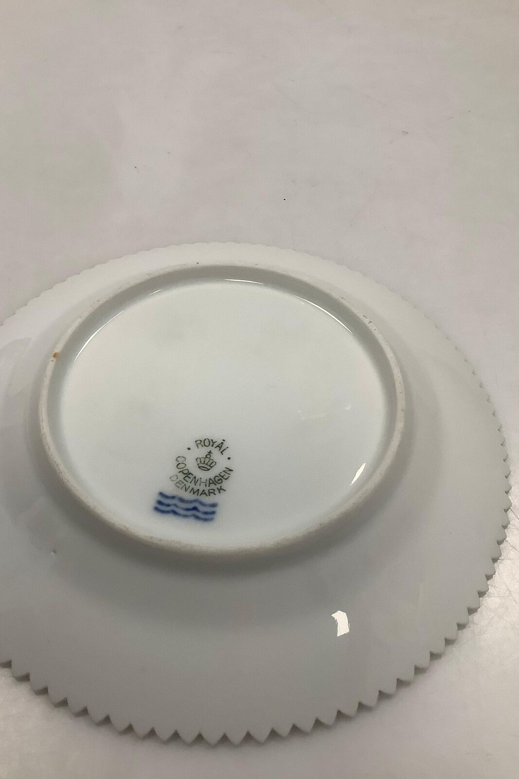 Royal Copenhagen White Flora Danica Pearl Pattern Cake Plate 3552