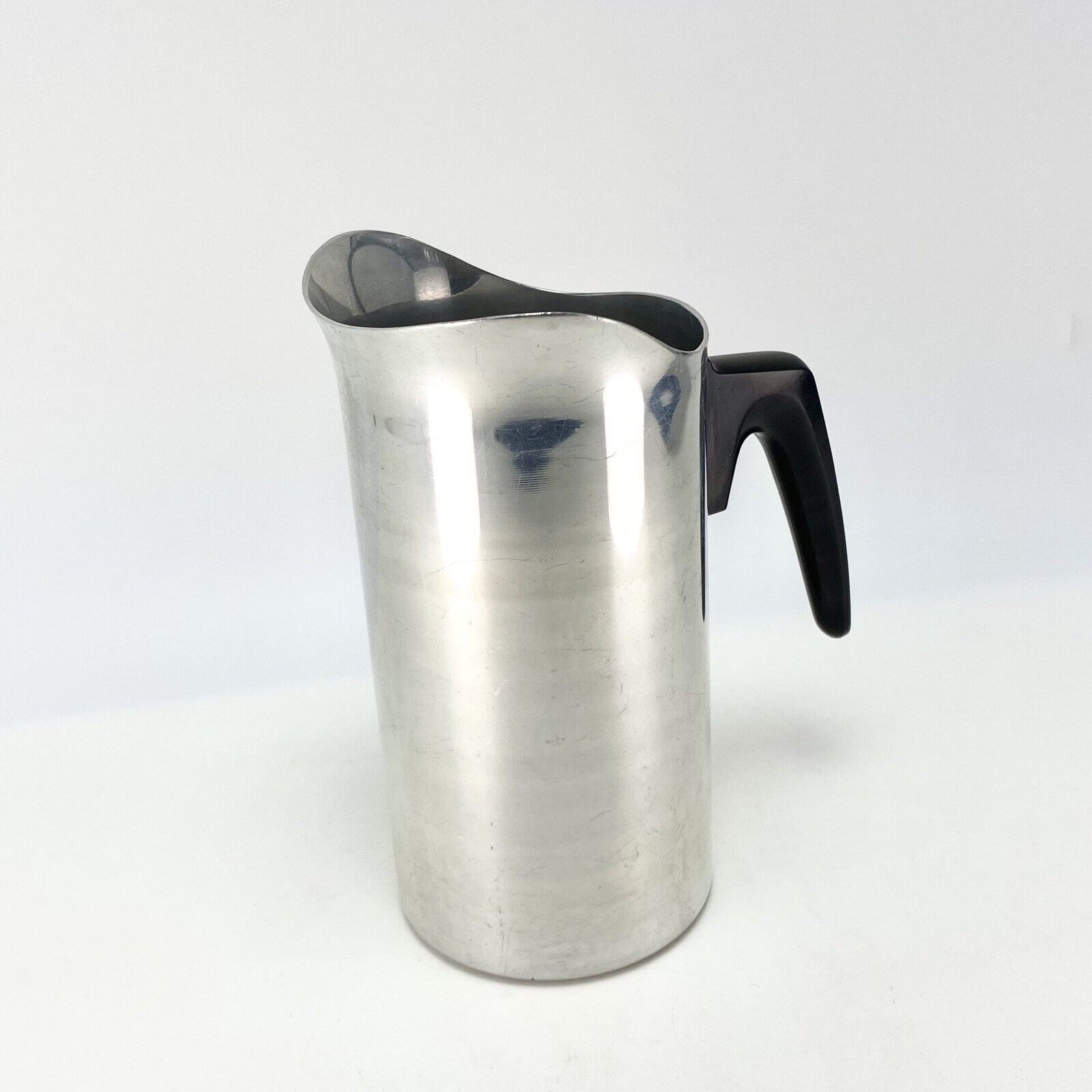 Vtg Danish 1960s MCM Aluminium Pitcher Jug Silver Erik Herlow Design Barware