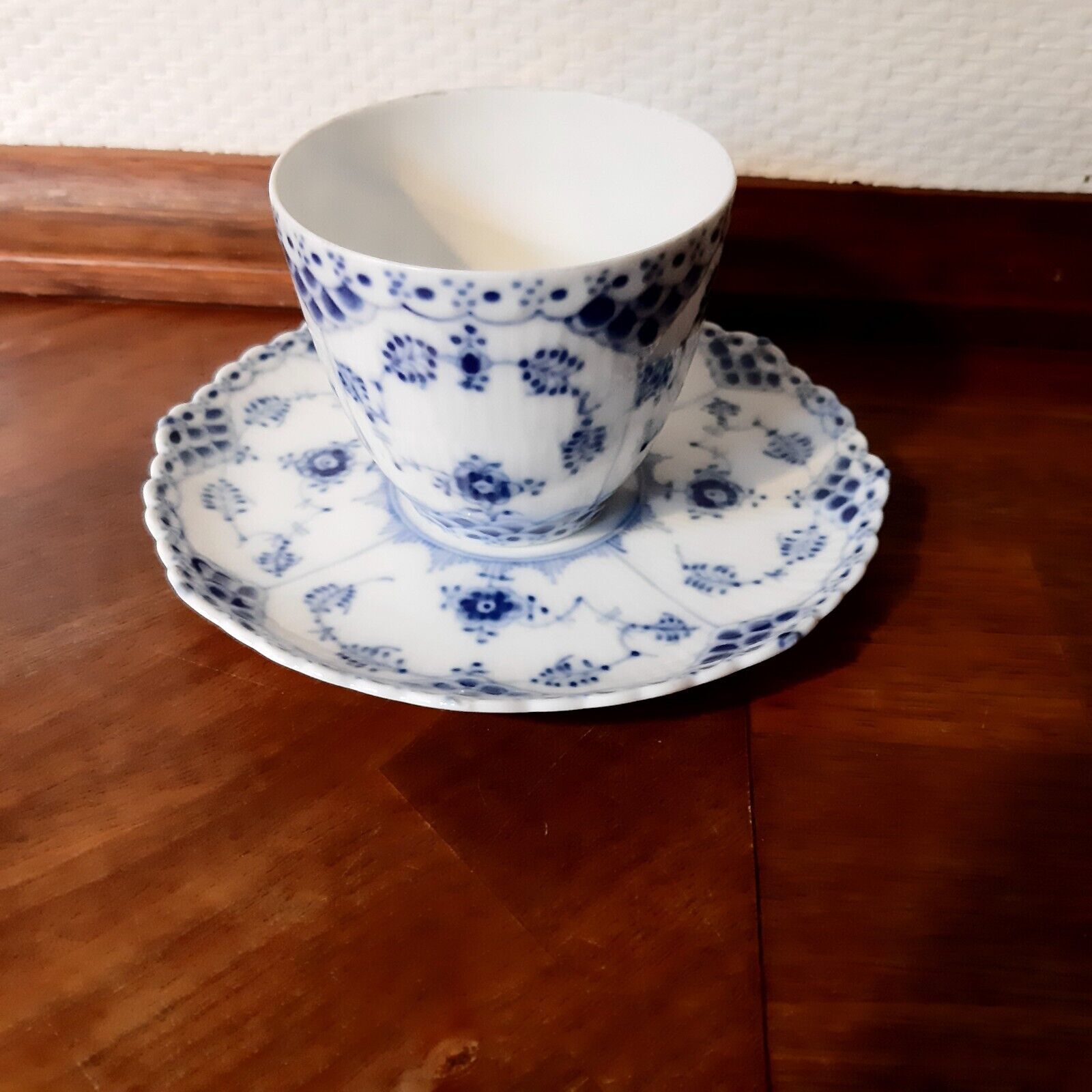 Coffee Set BLUE FLUTED FULL LACE # 1 - 1035 Royal Copenhagen 1966/1968 Fact 2