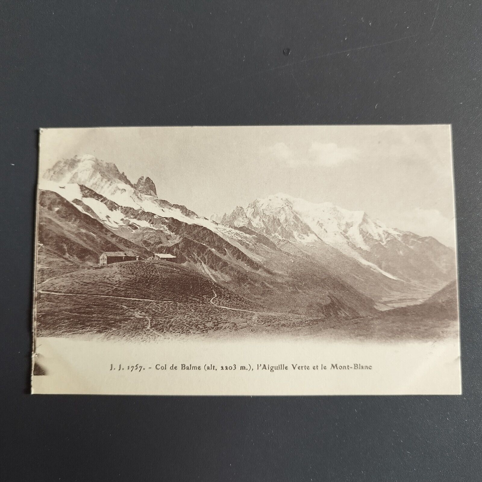 France -JJ1757-Col de Balme l'Aiguille Verts et le Mont Blanc 1920s