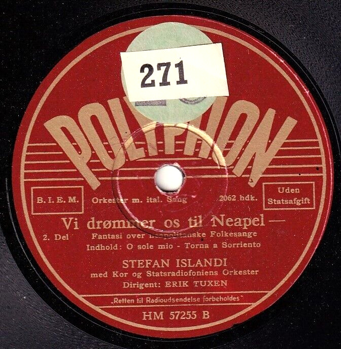 Islandi; Brems Neapolitan songs Polyphon HM 57255 NM-